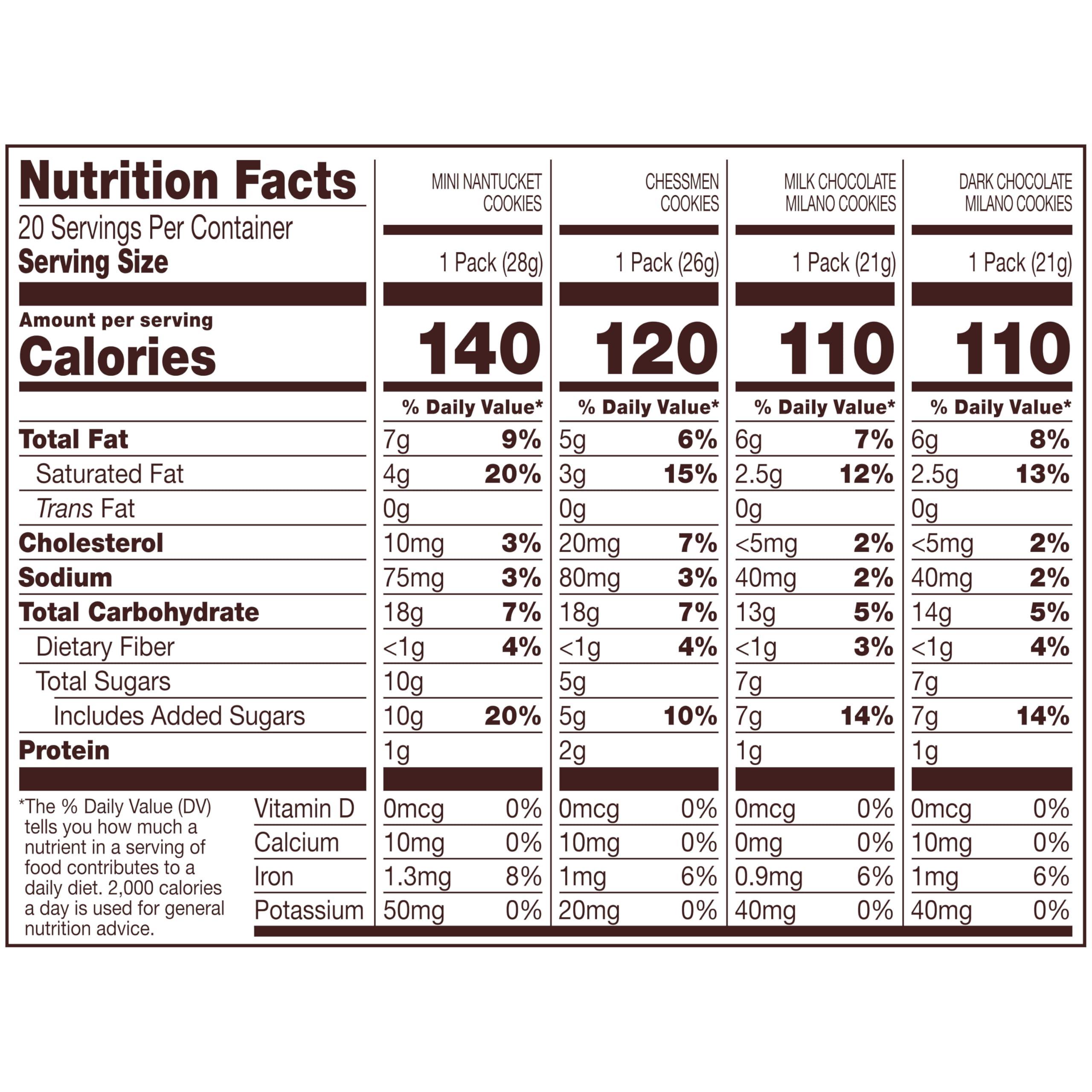 Pepperidge Farm Cookies Variety Pack, Snack Packs, 20 Pk - Image 2