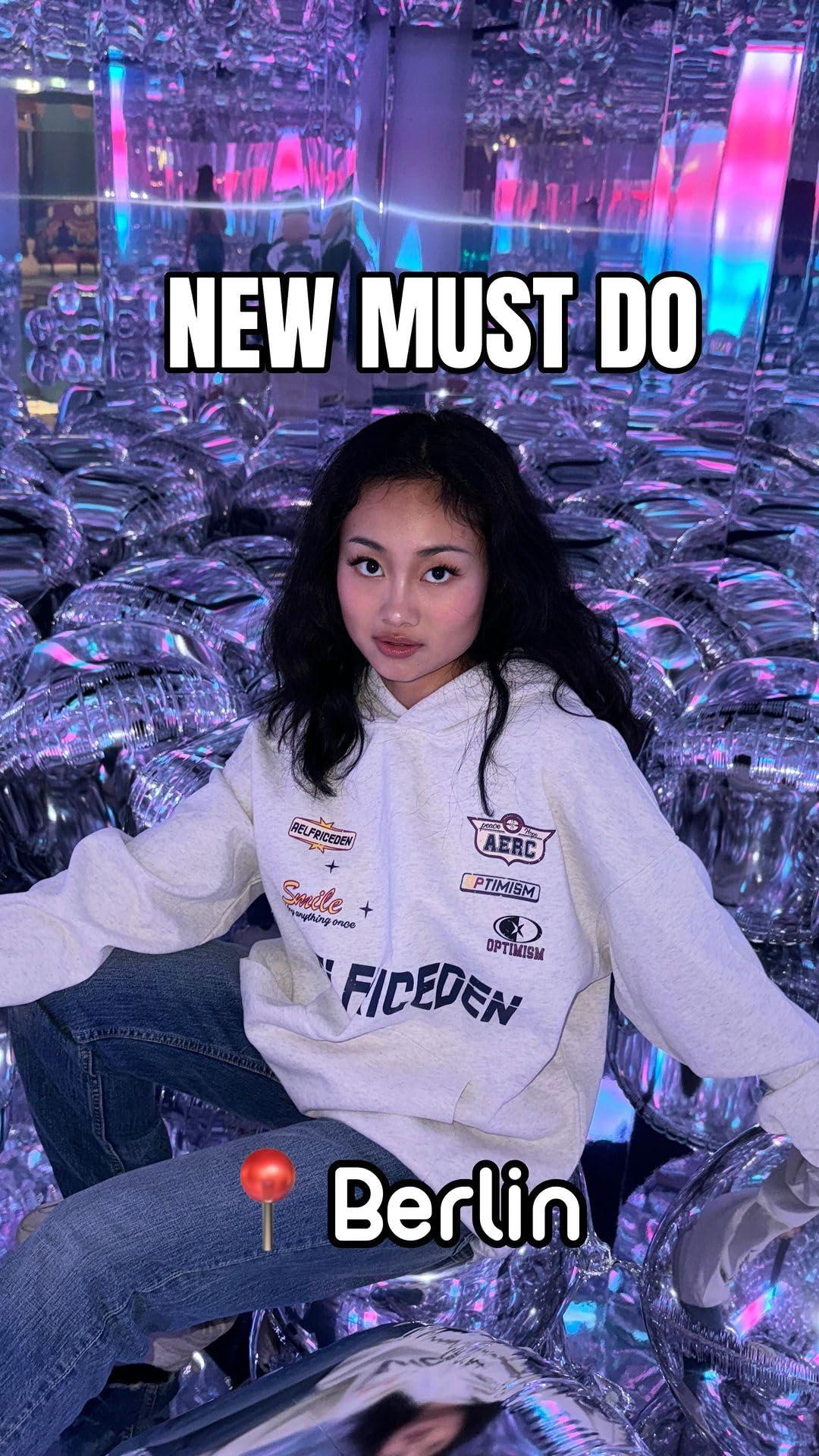 Aelfric Eden Womens Oversized Hoodies Letter Graphic Print Long Sleeve Pullover with Pocket Y2K Steetwear Outfits - Image 3