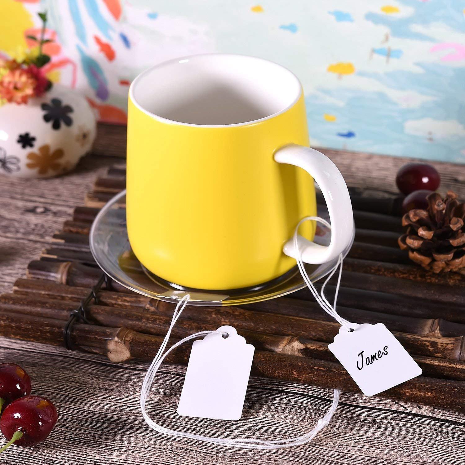 Brothersbox Price Tags with String Attached, 1000pcs White Marking Merchandise Strung Tags Writable Label Hang Tags for Pricing Gift Jewelry Clothing Yard Sale Garage Supplies 1.75 x 1.093 inch - Image 6