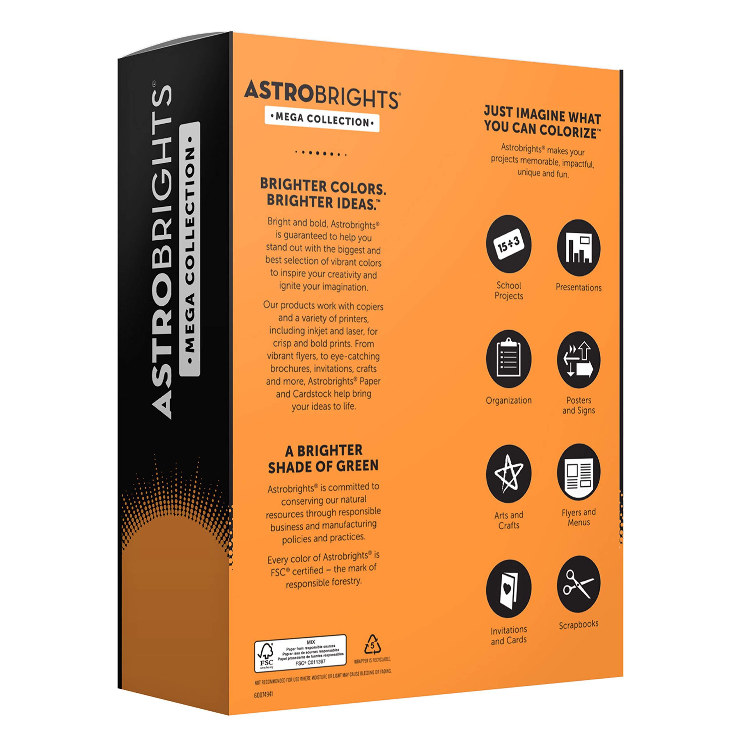 Astrobrights Mega Collection, Colored Paper, Bright Orange, 625 Sheets, 24 lb/89 gsm, 8.5" x 11" - MORE SHEETS! (91619) - Image 5