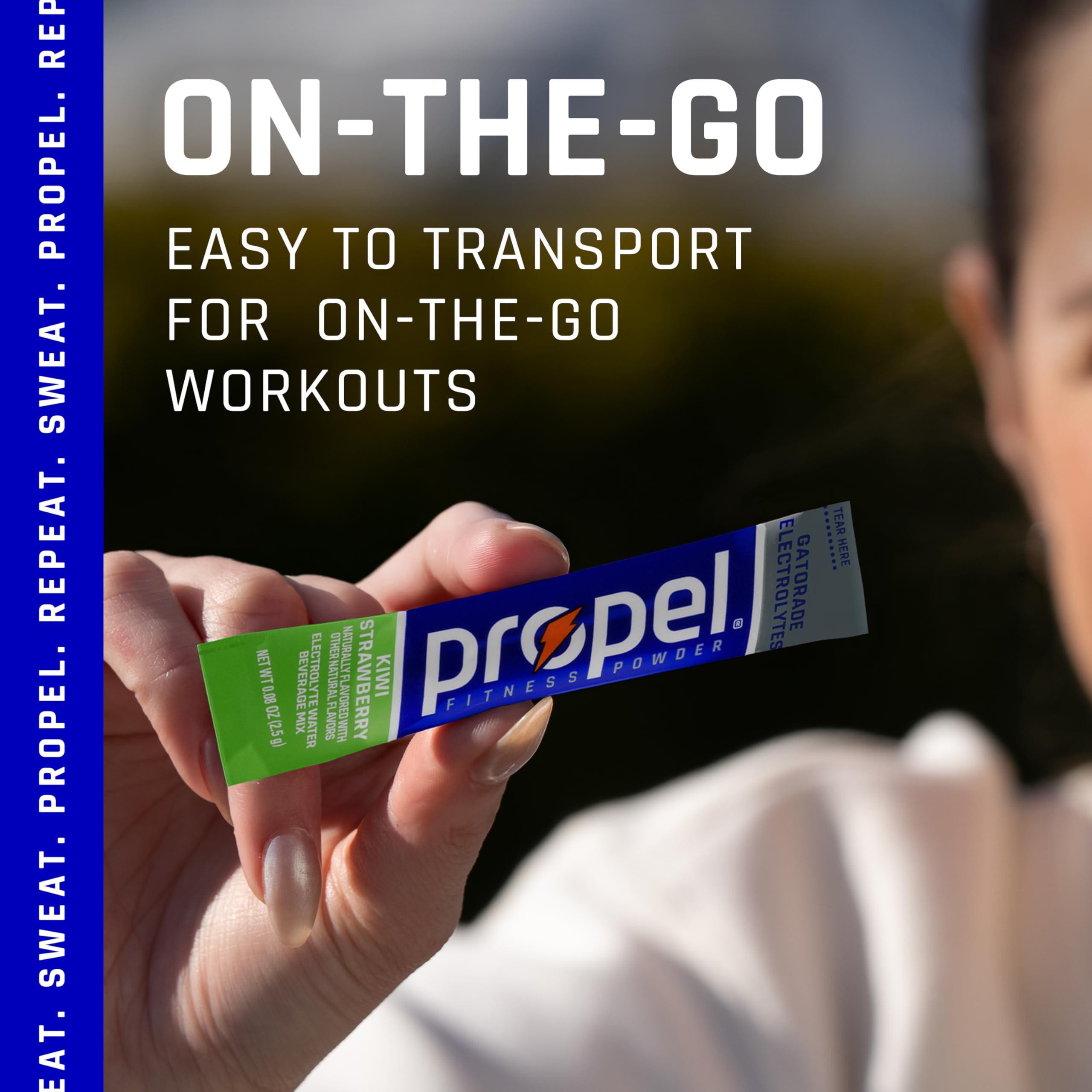 Propel Electrolyte Enhanced Water Drink Mix Powder Packets, 4 Flavor Variety Pack, Zero Calorie & Zero Sugar Hydration with Electrolytes and Vitamins C & E (50 Packets) - Image 3