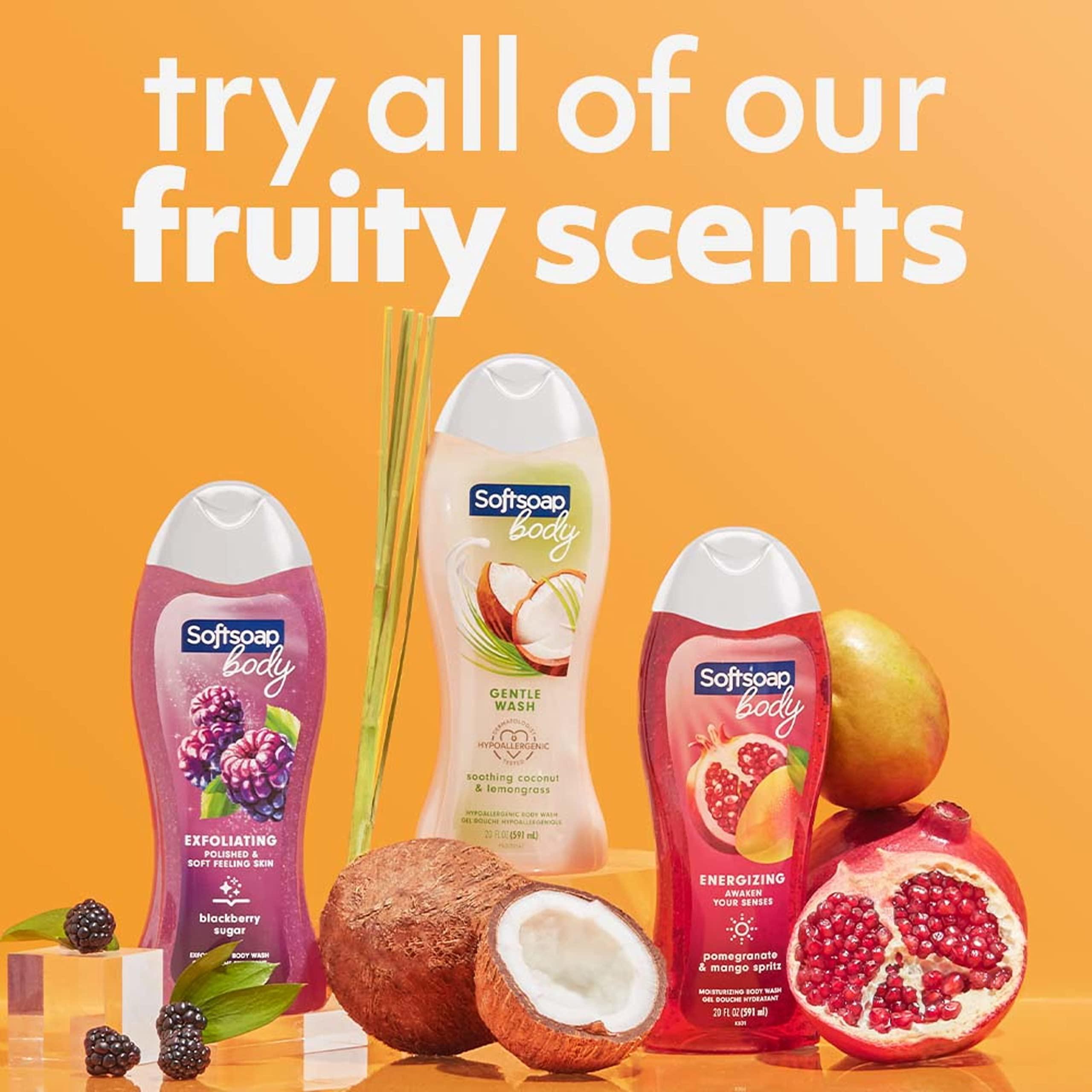 Softsoap Body Wash, Pomegranate & Mango Spritz Body Wash, 20 Fl Oz (Pack of 4) - Image 9