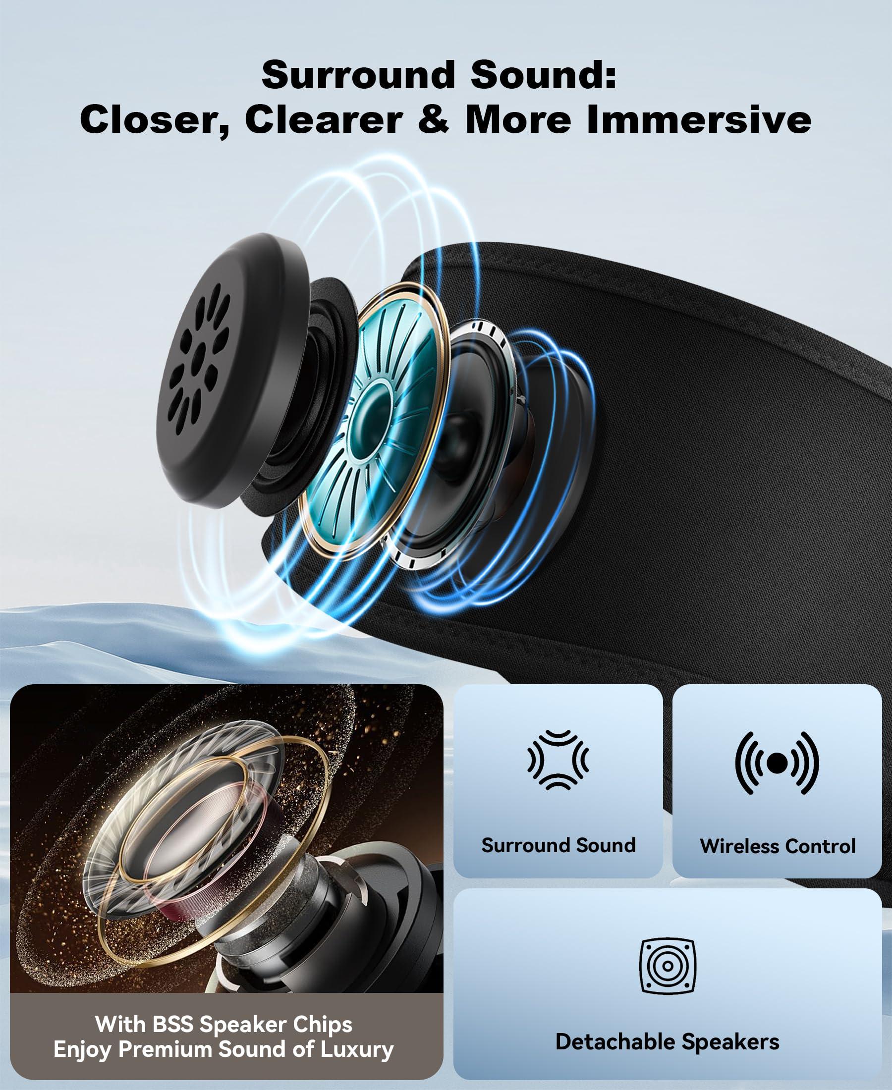 MUSICOZY Sleep Headphones Bluetooth 5.4 Headband, Sports Wireless Earphones Sweat Resistant Earbuds Sleeping Headphone with Ultra-Thin HD Stereo Speaker for Workout Running Cool Gadgets Unique Gifts - Image 3