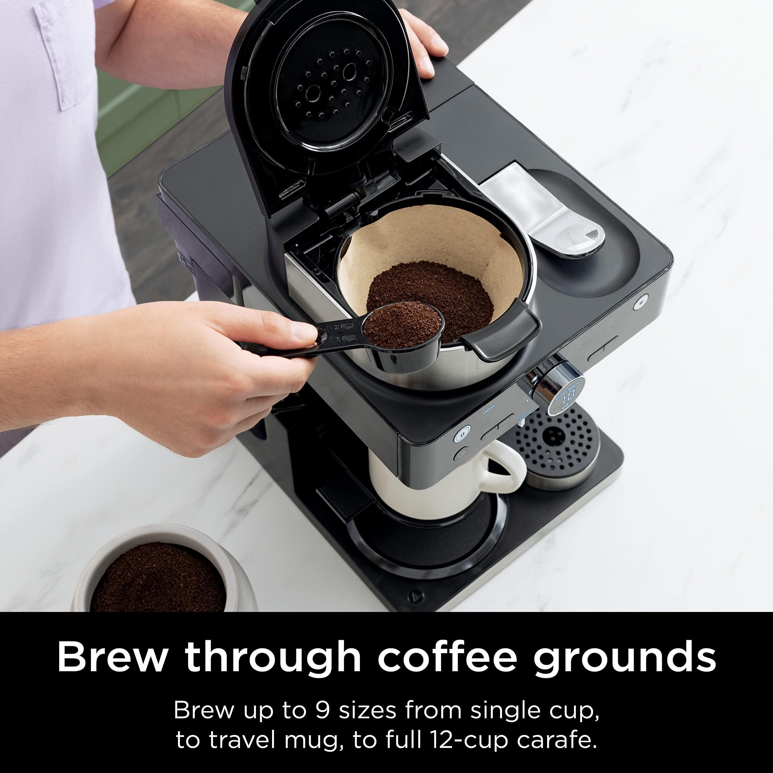 Ninja Espresso & Coffee Maker & Barista System, 3 Espresso Brew Styles, Single-Serve Coffee & Nespresso Capsule Compatible, Built-in Frother, Espresso, Cappuccino & Latte Maker, Black, CFN601 - Image 3