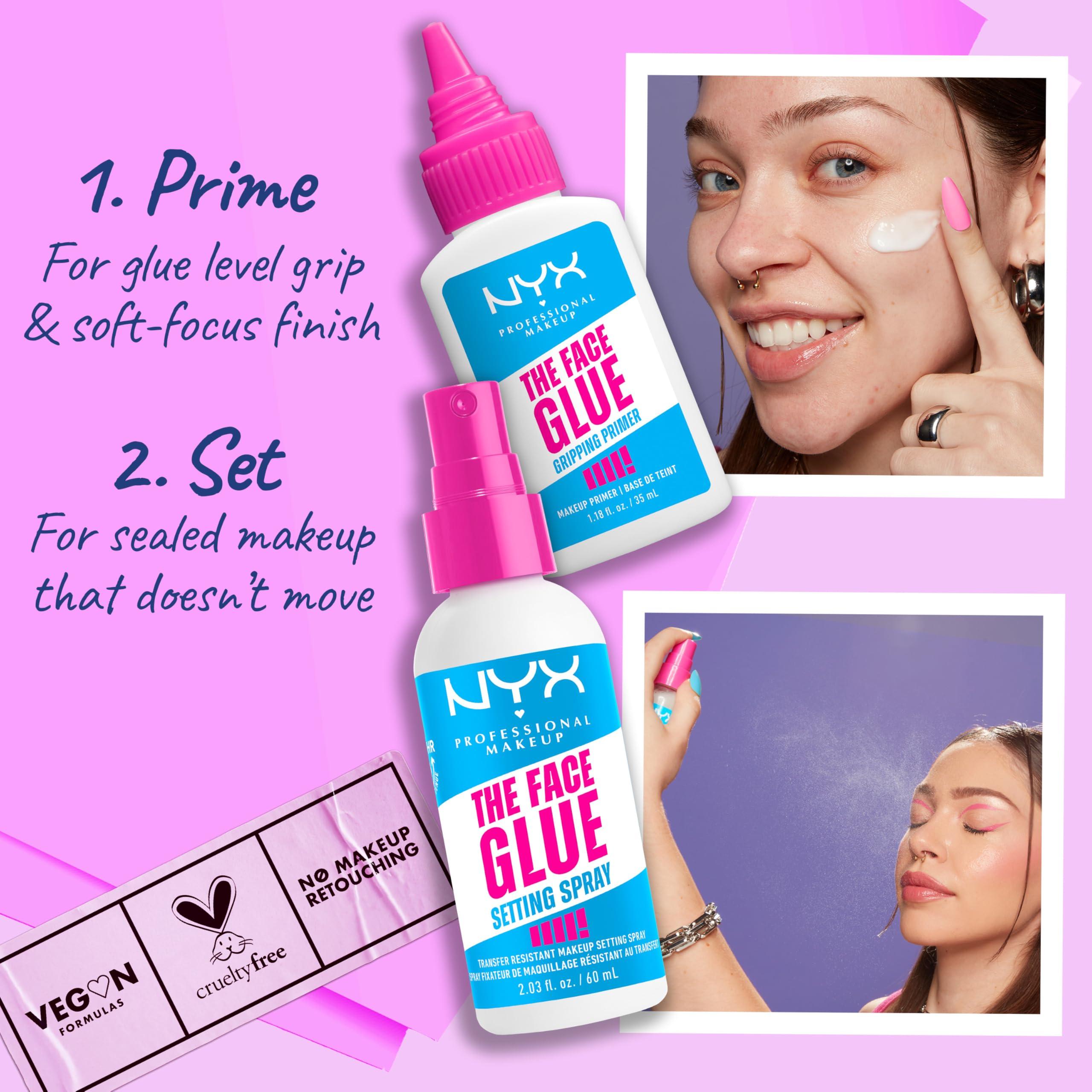 NYX PROFESSIONAL MAKEUP The Face Glue Gripping Primer, Hydrating Makeup Primer with Up To 24HR Wear, Vegan & Cruelty Free - Image 6