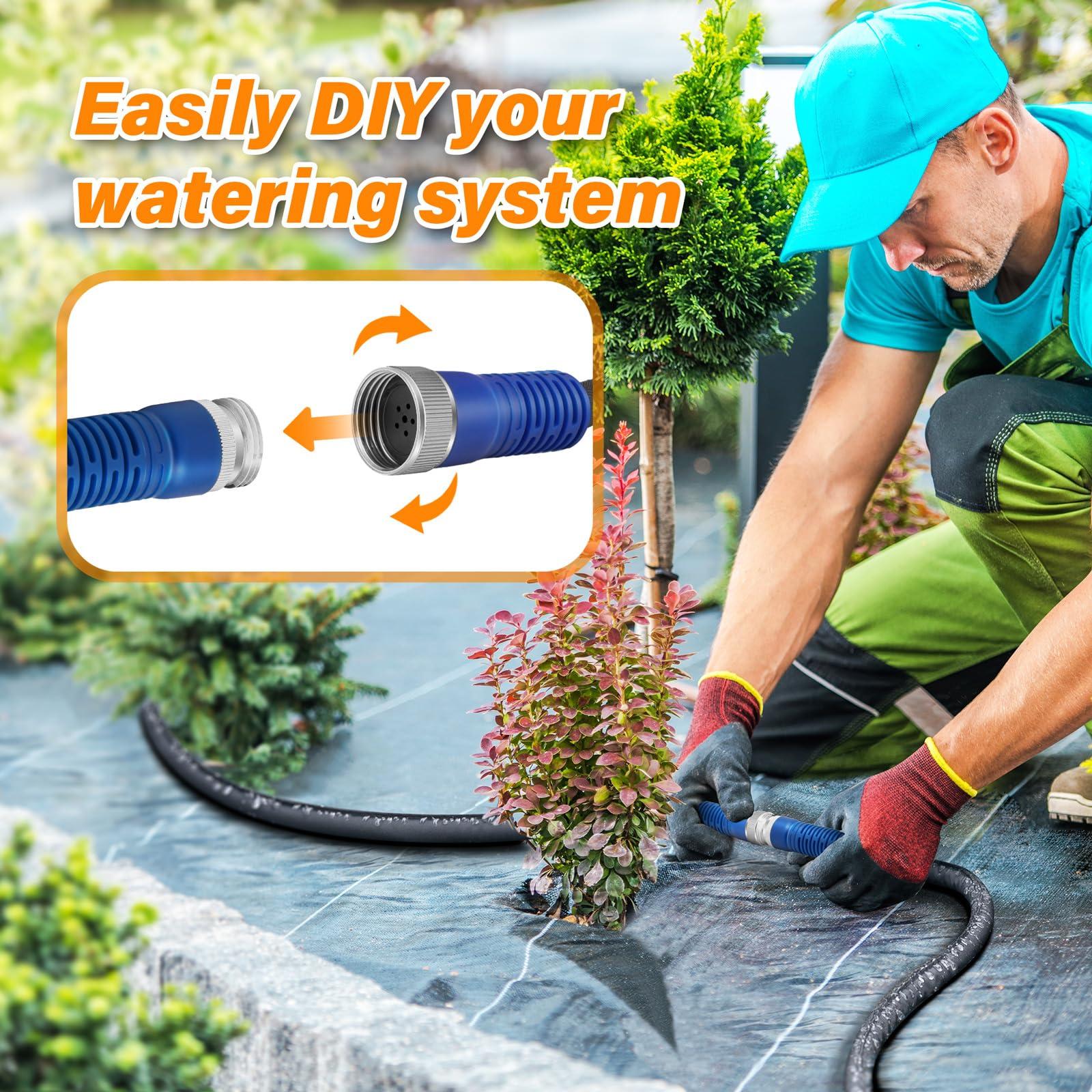 Winisok 100FT Thickened Flat Soaker Hose, Heavy Duty Double Layer Watering Hoses, Save 80% Water, Flexible Leakproof, Drip Irrigation Tubing for Garden Beds and Lawns (50 FT x 2Pack) - Image 3