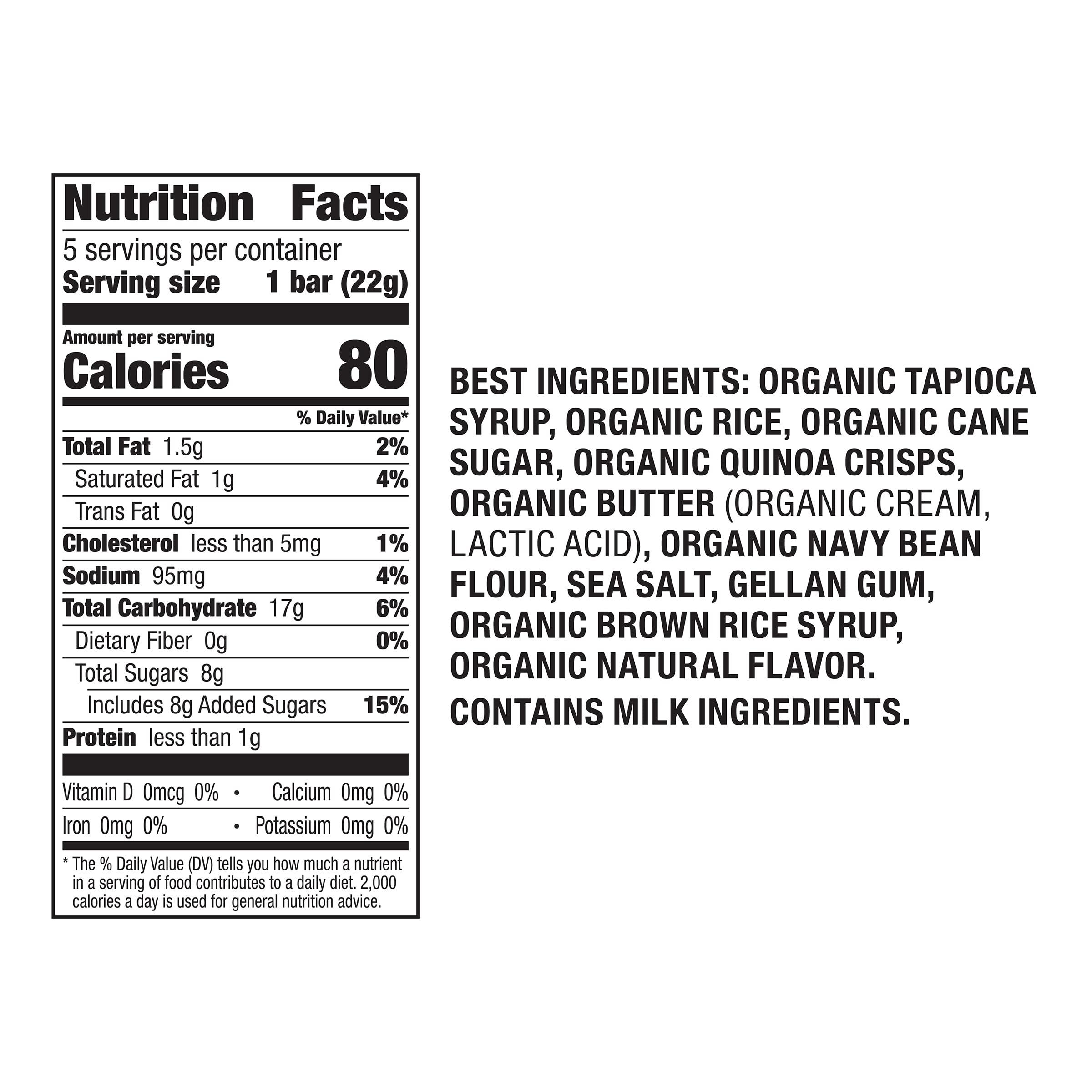 Annie's Organic Original Crispy Snack Bars, Gluten Free, 3.9 oz, 5 ct. - Image 8