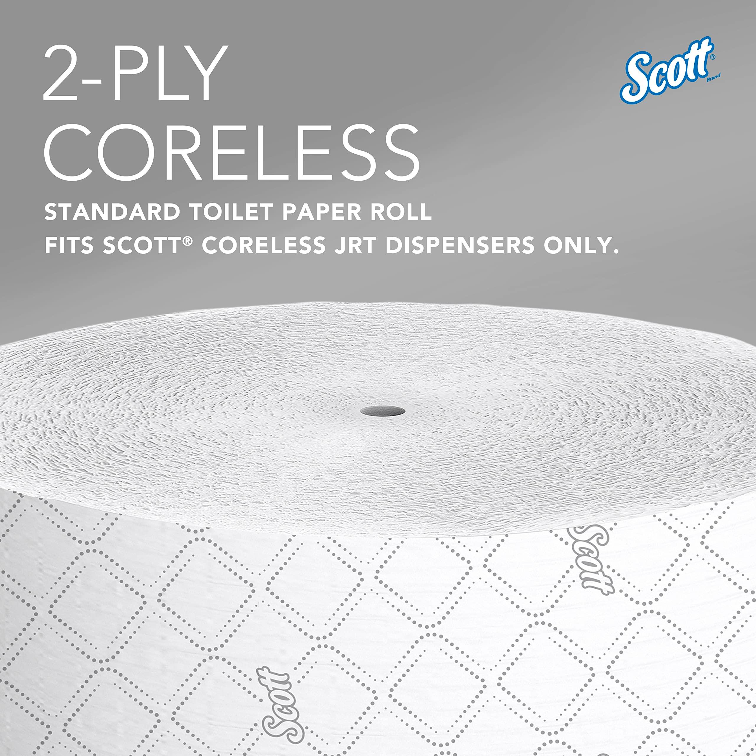 Scott Professional Coreless High-Capacity Jumbo Roll Bulk Toilet Paper (07006), 2-Ply, Elevated Design, White (12 Rolls at 1,150' Each, 13,800'/Case) - Image 10