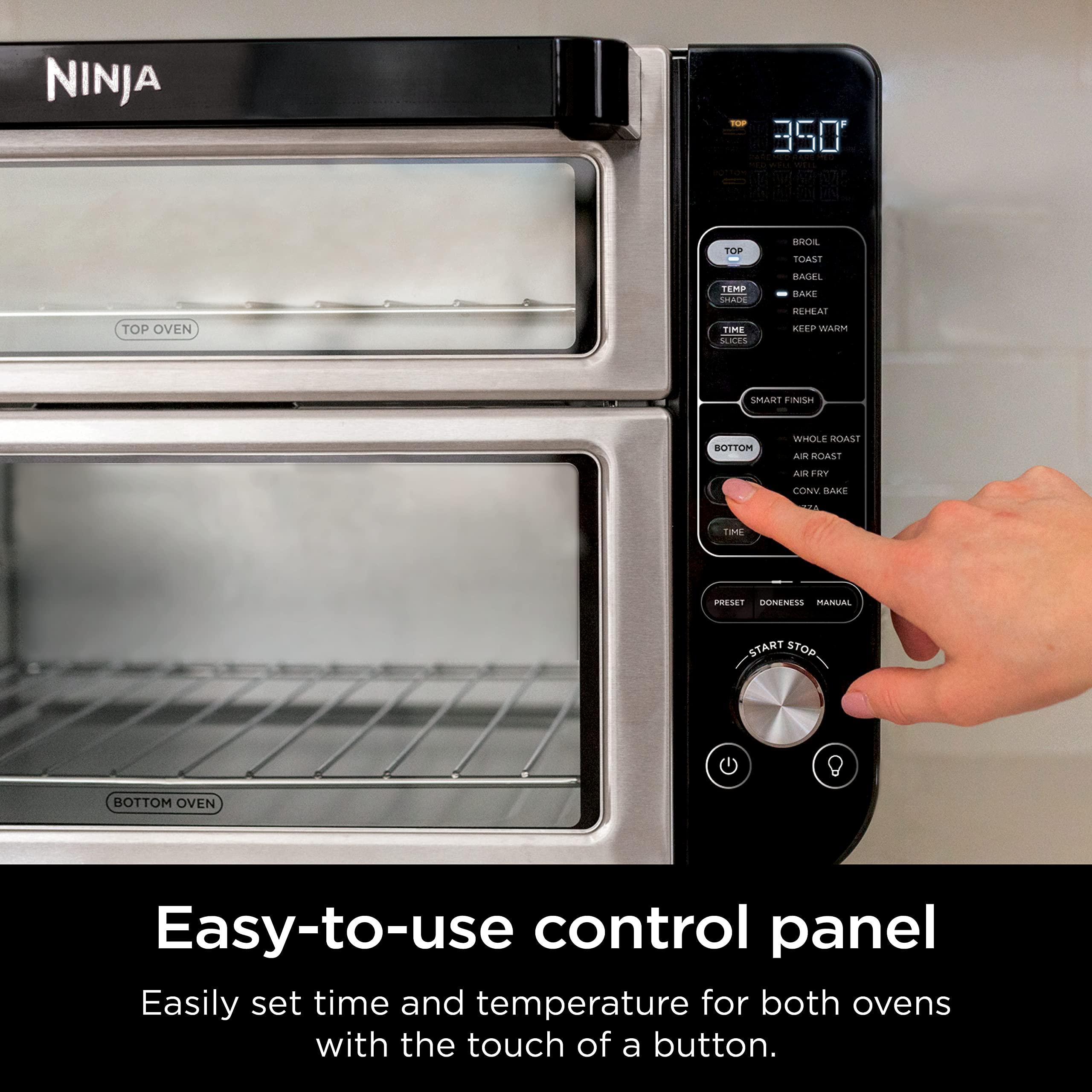 Ninja DCT451 Smart Double Oven, Rapid Top Convection, Air Fry Bottom, 12-in-1, FlexDoor, Thermometer, FlavorSeal, Smart Finish, Stainless Steel, pack of 1 - Image 11