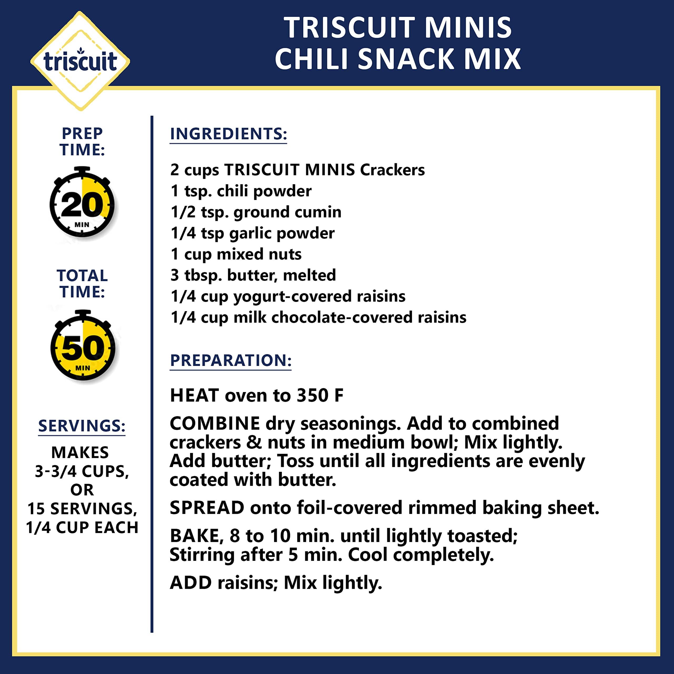 Triscuit Minis Original Whole Grain Wheat Crackers, Vegan Crackers, Bulk Lunch Snacks, 20 Snack Packs - Image 12