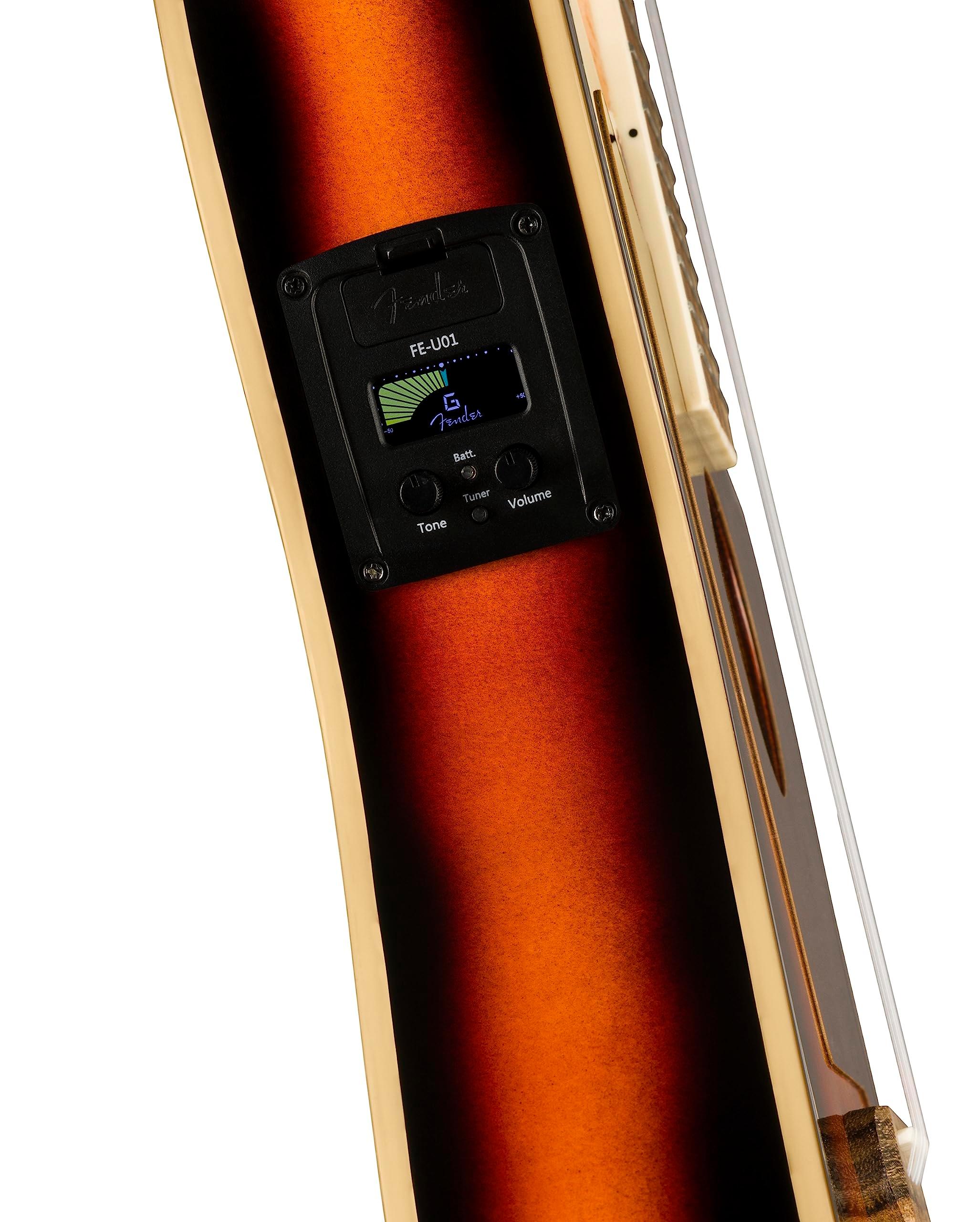 Fender, 4-String Ukulele, Right, 3-Color Sunburst (0970533500) - Image 5