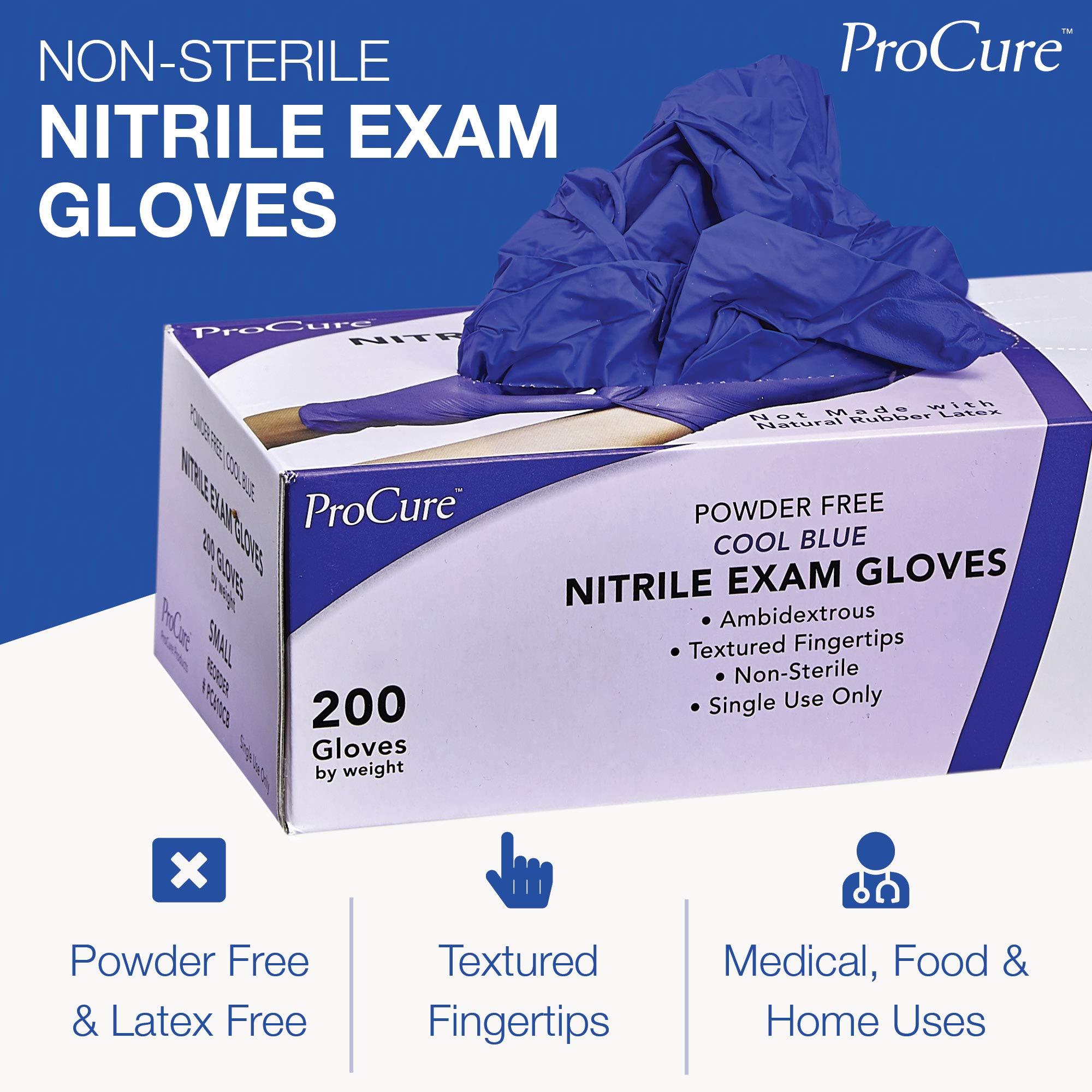 ProCure [200 Count] Disposable Nitrile Gloves - Latex Free, Powder Free Medical Exam Gloves - Image 6