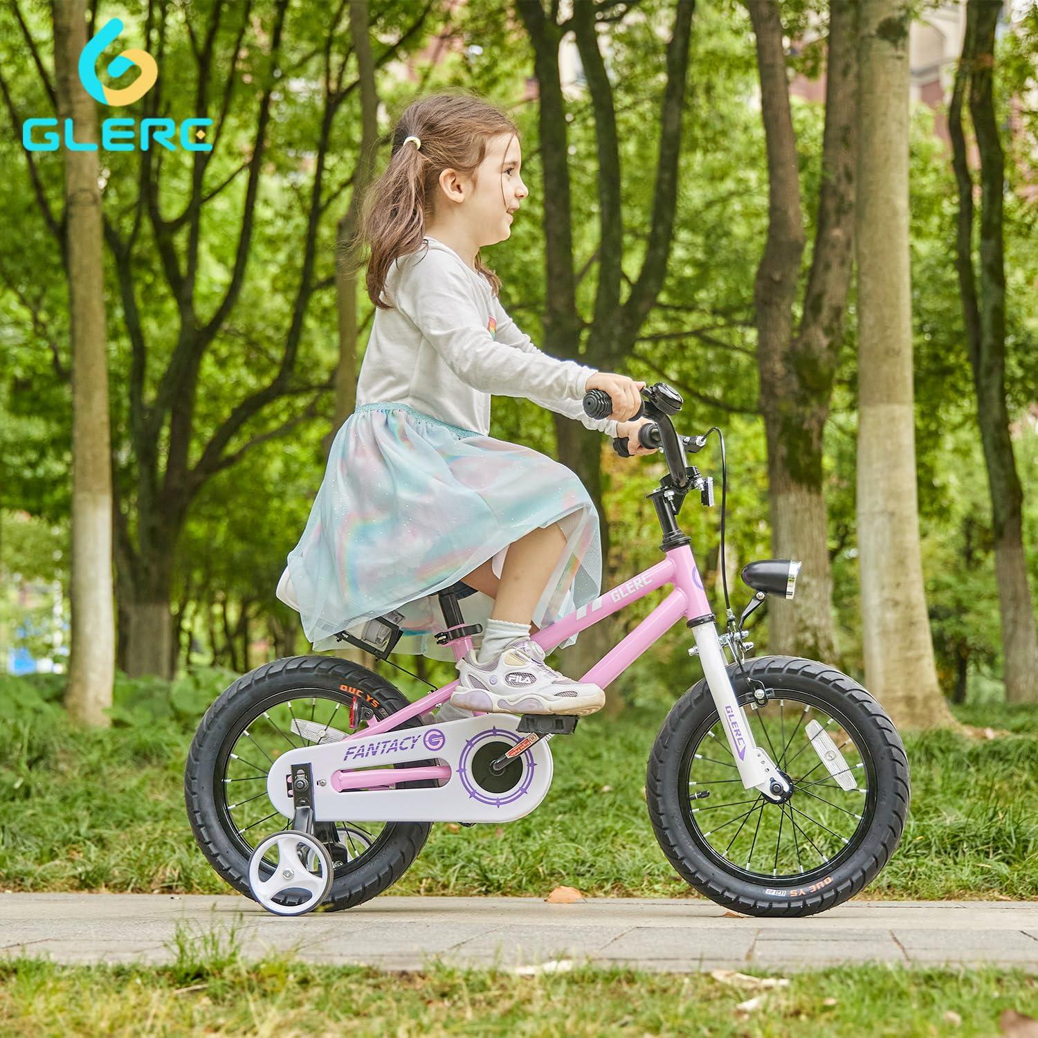 Glerc Fantacy Kids Bike, 12-20 Inch Children Bicycle for 2-13 Years Old Boys Girls, Kids Bicycle with Water Bottle Holder & Headlight & Training Wheels, Multiple Colors - Image 4