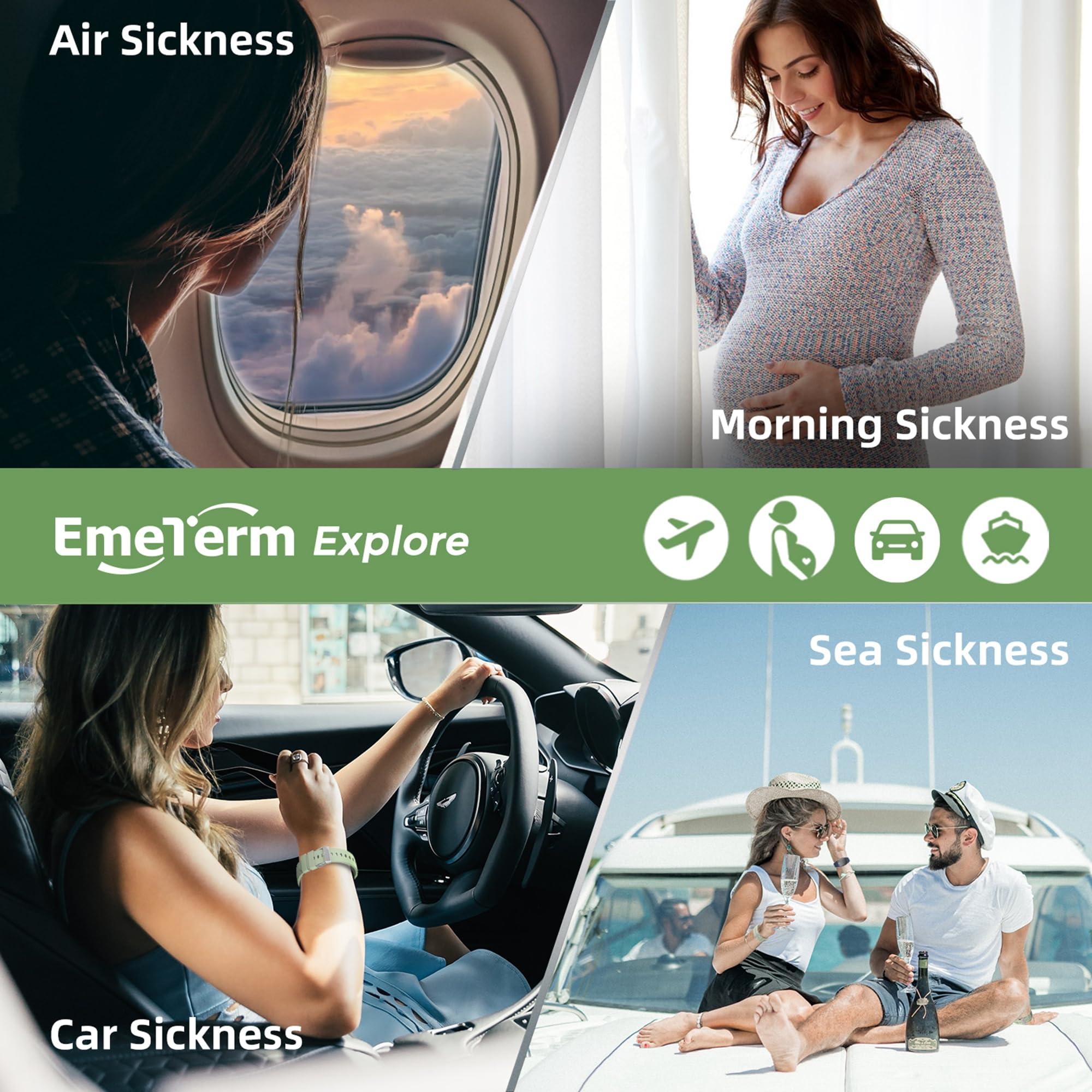 EmeTerm Explore FDA-Cleared Anti-Nausea Wristband IP67 Waterproof Morning Motion Travel Sickness Relief Classic Strap Design FSA/HSA Eligible (Mint Green-Extra 2pack Conductive Gel) - Image 7