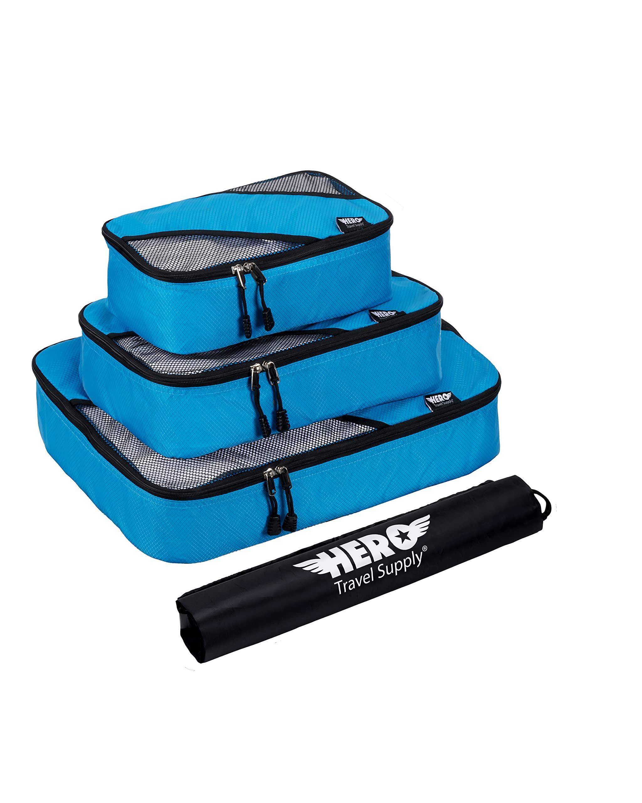 HERO Packing Cubes (3 Set) for Carry On Luggage with Bonus Laundry Bag