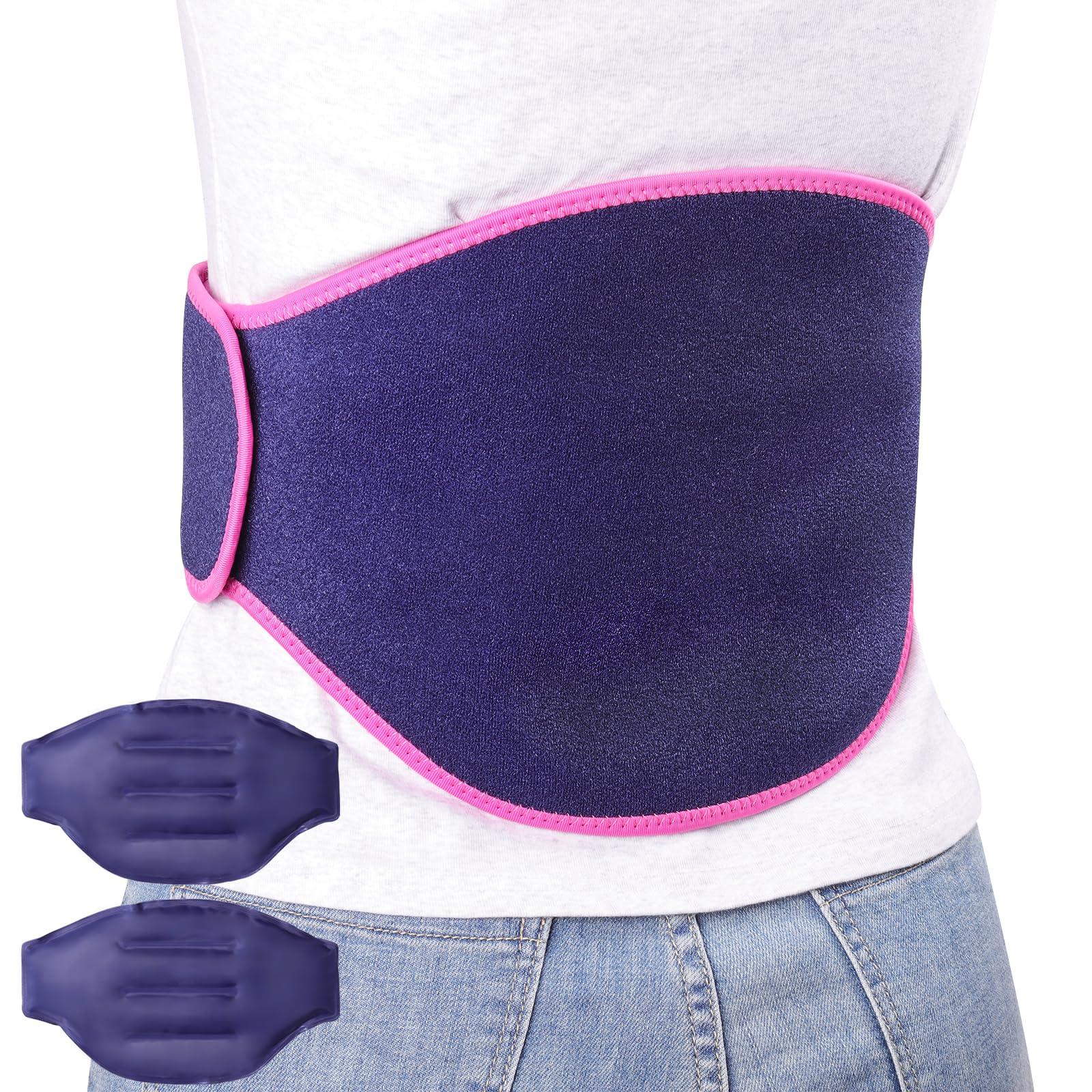 Anbanrey 2 - Pack Back Pain Relief Wrap for Hot & Cold Therapy - Eases Lower Lumbar, Sciatic Nerve, Disc Pain, Coccyx & Tailbone Discomfort
