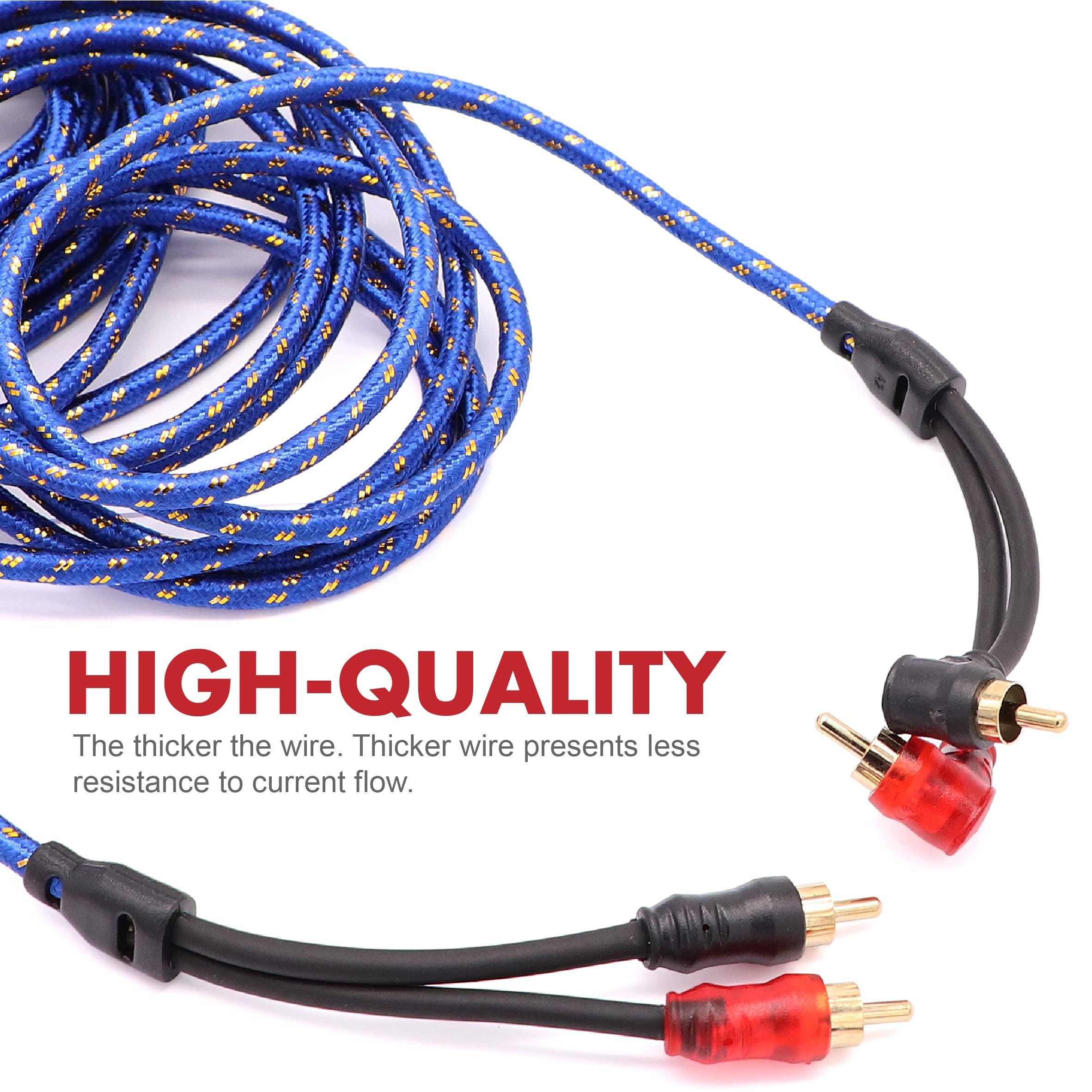 0 Gauge Car Amp Wiring Kit up to 3000W Car Amplifier Installation Wiring Helps You Make Connections and Brings Power to Your Radio, Subwoofers Speakers - Image 3