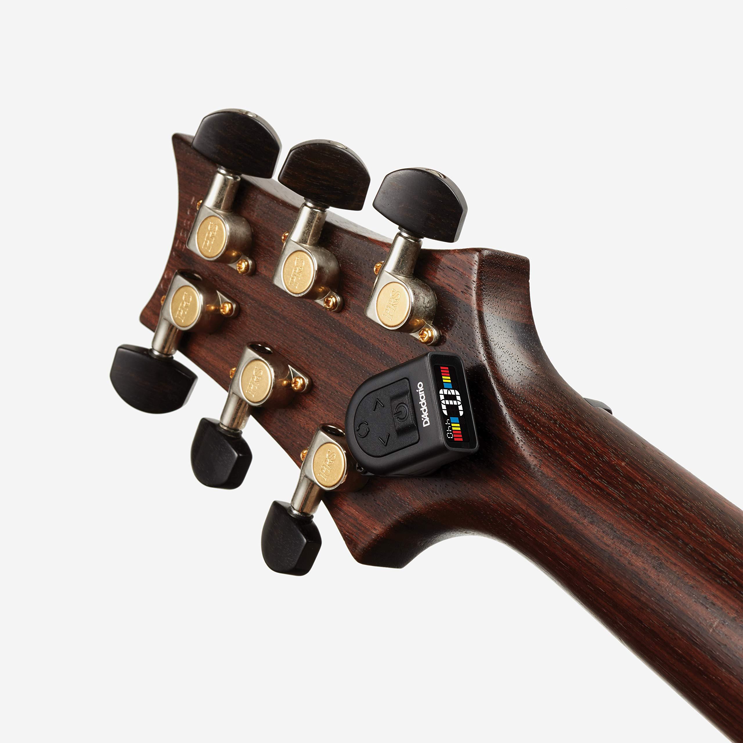 D'Addario Accessories Guitar Tuner - Micro Headstock Tuner - Tuner for Acoustic Guitar, Electric Guitar, Bass Guitar, Mandolin, Banjo, Ukelele - Compact & Discrete - Clip Free - 1 Pack - Image 4