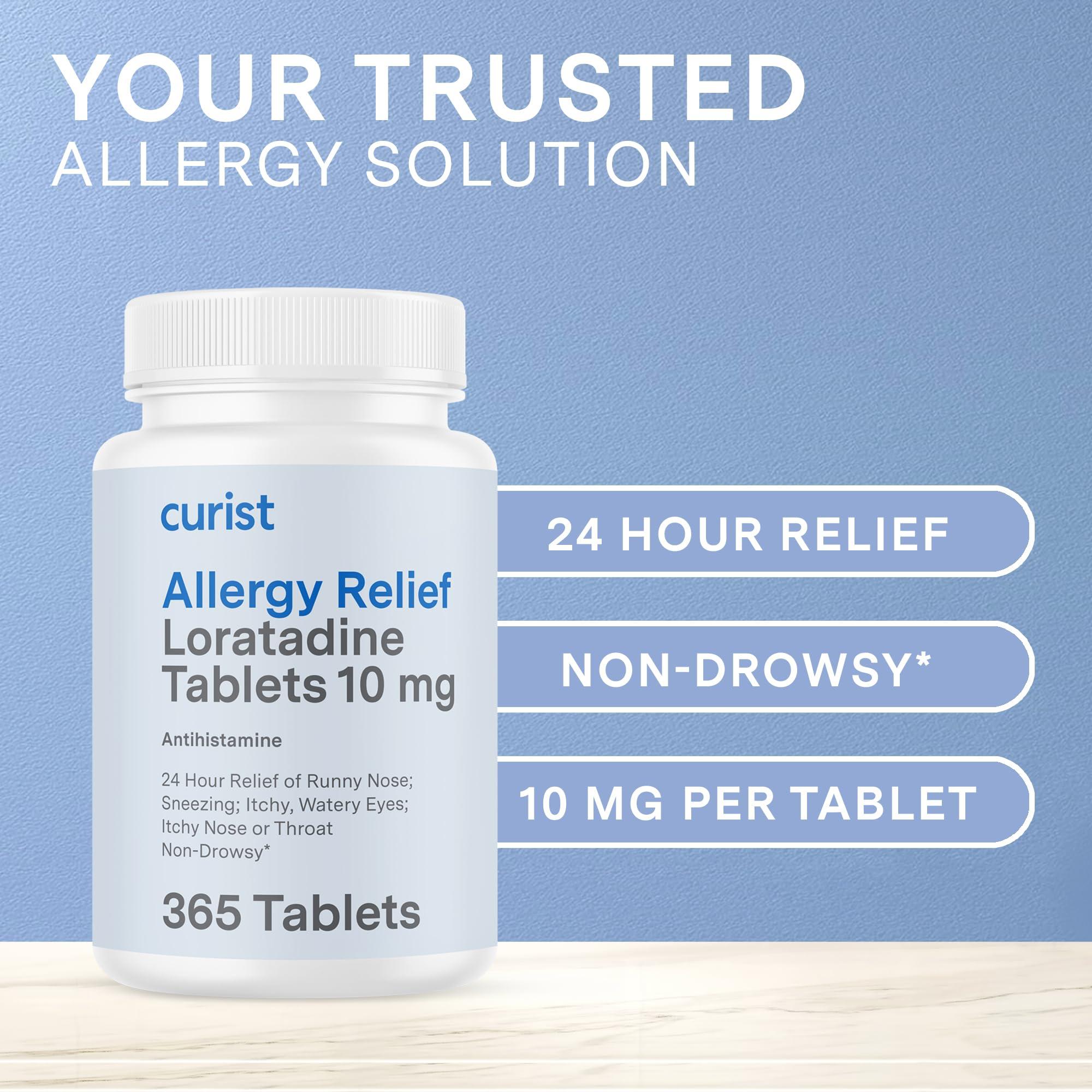 Curist Loratadine 10mg 365 Count - All Day Non Drowsy Allergy Medicine - 24 Hour Antihistamine Tablets for Runny Nose, Itchy Eyes, & Sneezing - Indoor & Outdoor Allergy Medicine for Adults - Image 6
