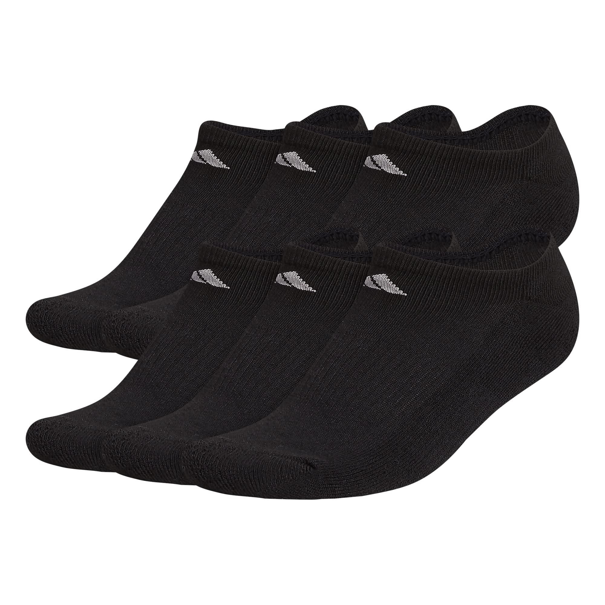 adidas Women's Athletic Cushioned 6-Pack No Show, Socks - No Show Socks for Secure Fit, Cushioned Comfort, Low Profile