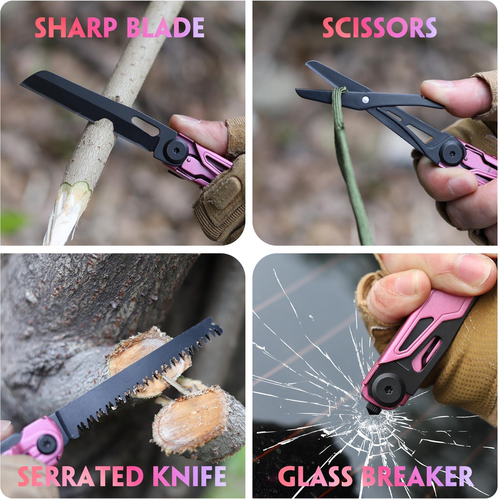 Self Defense Pocket Knife for Women - Stocking Stuffers for Women, Pink Self Defense Knife - Pocket Knives for Woman - Gifts for Woman Wife Mom Girlfriend, Mothers Day Gifts - Image 5