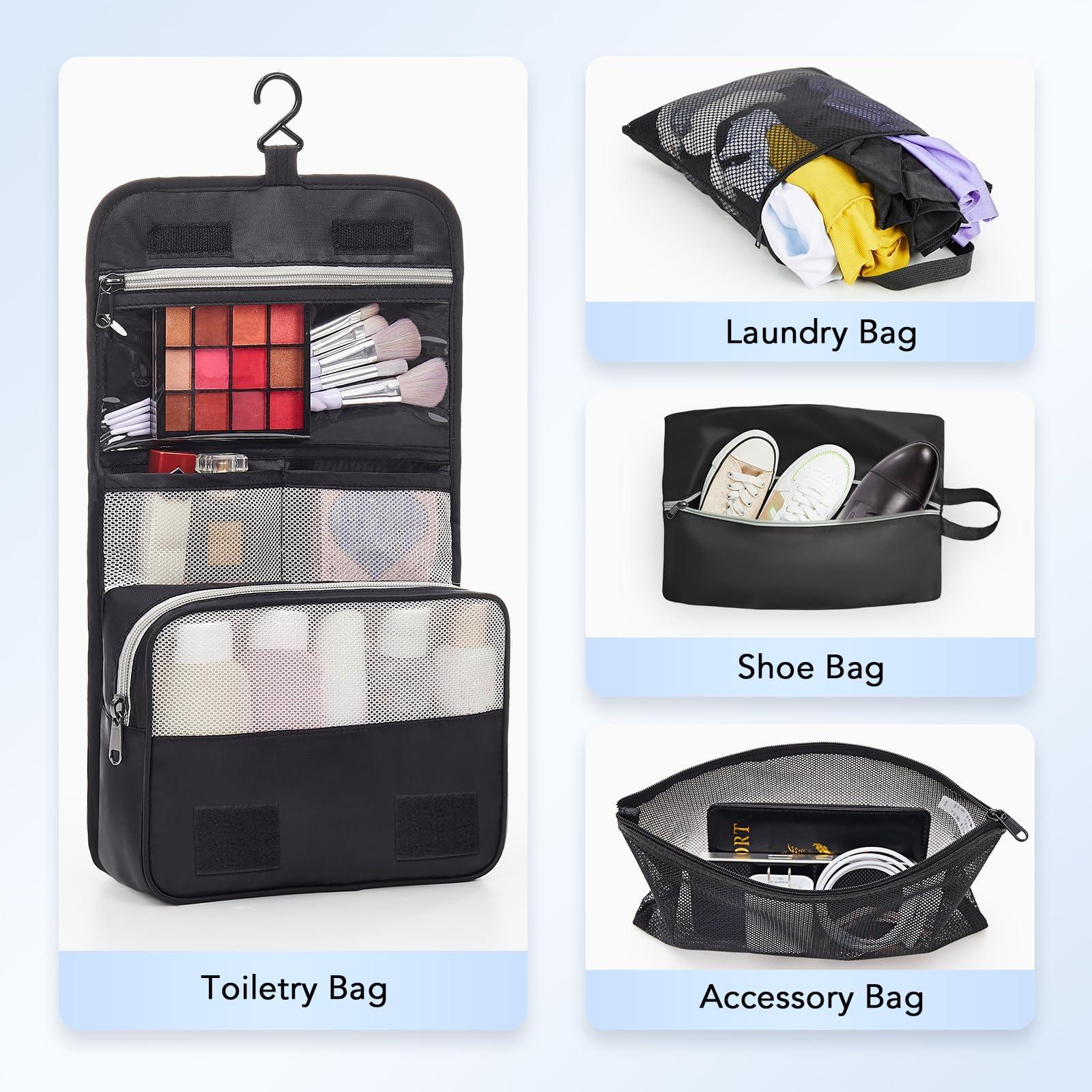 10 Set Compression Packing Cubes for Travel Essentials,Compressible Expandable Packing Cubes for Suitcase,OlarHike Luggage Organizer Bags for Travel,Handy Helper for Organizing Clothes(Black) - Image 5