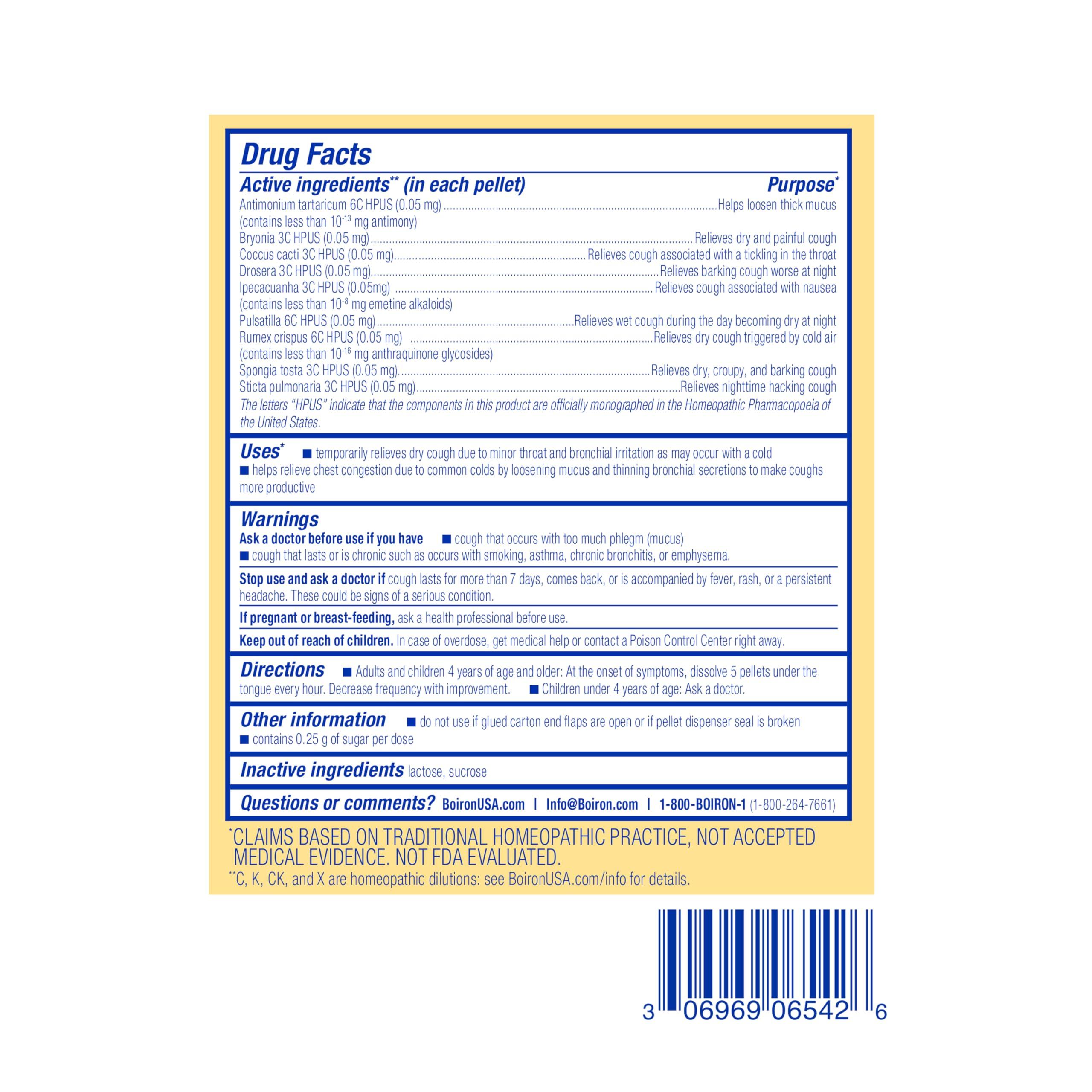 Boiron Chestal Kids Pellets for Cough and Mucus Relief, Nasal or Chest Congestion, and Sore Throat Relief - 2 Count (160 Pellets) - Image 7