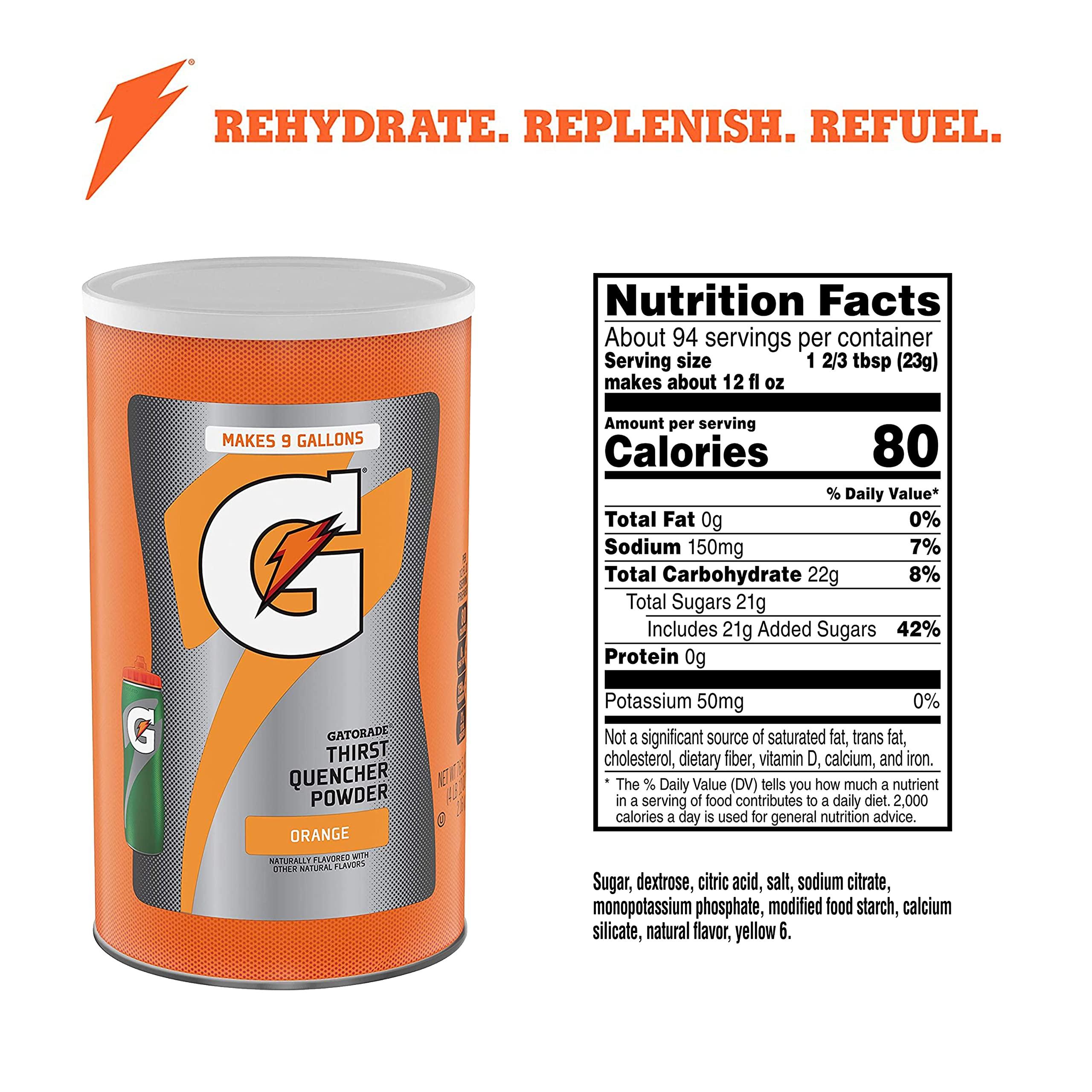 Gatorade Thirst Quencher Powder, Orange, 76.5 oz (Pack of 2) - Image 2
