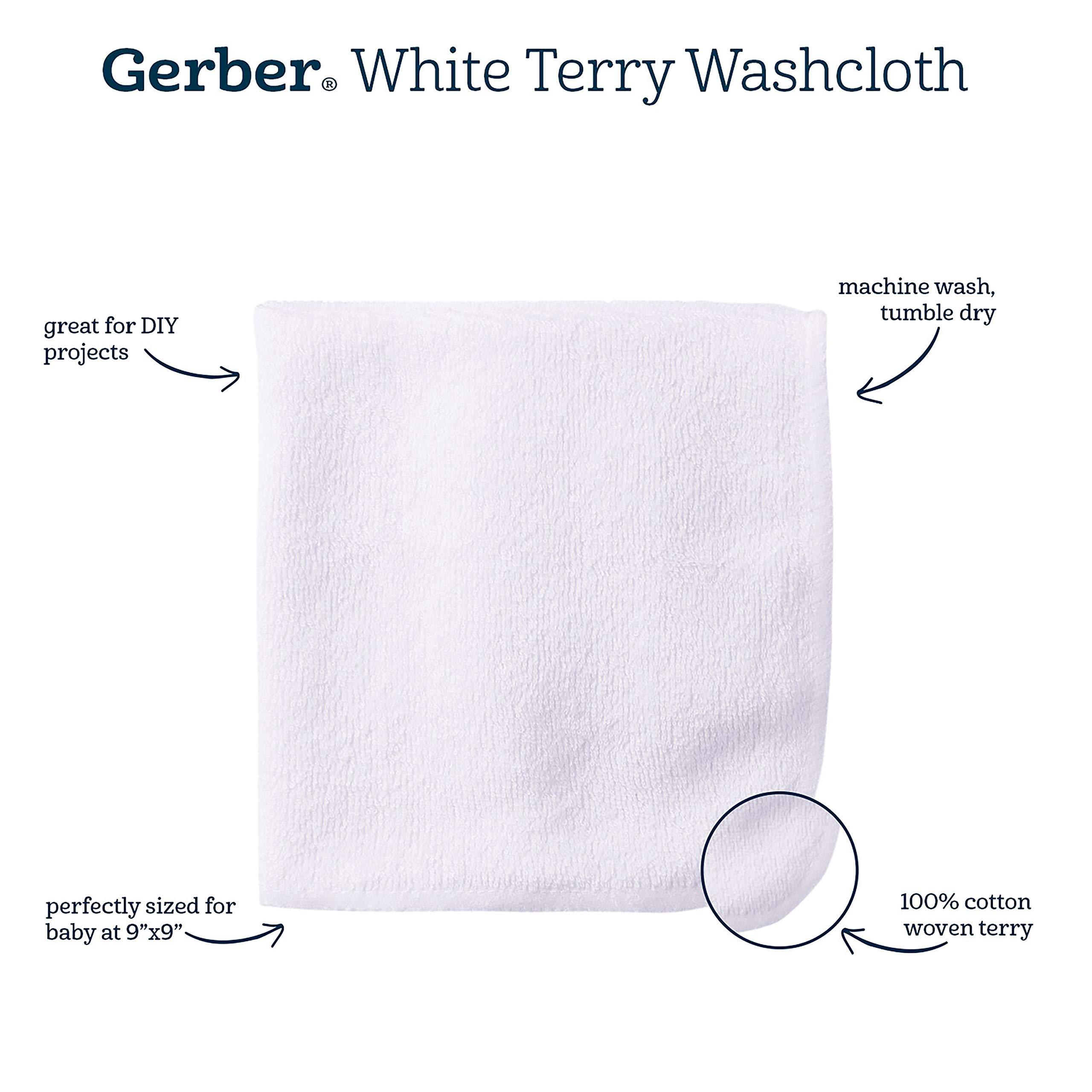Gerber Washcloth, White, 6-Count - Image 7