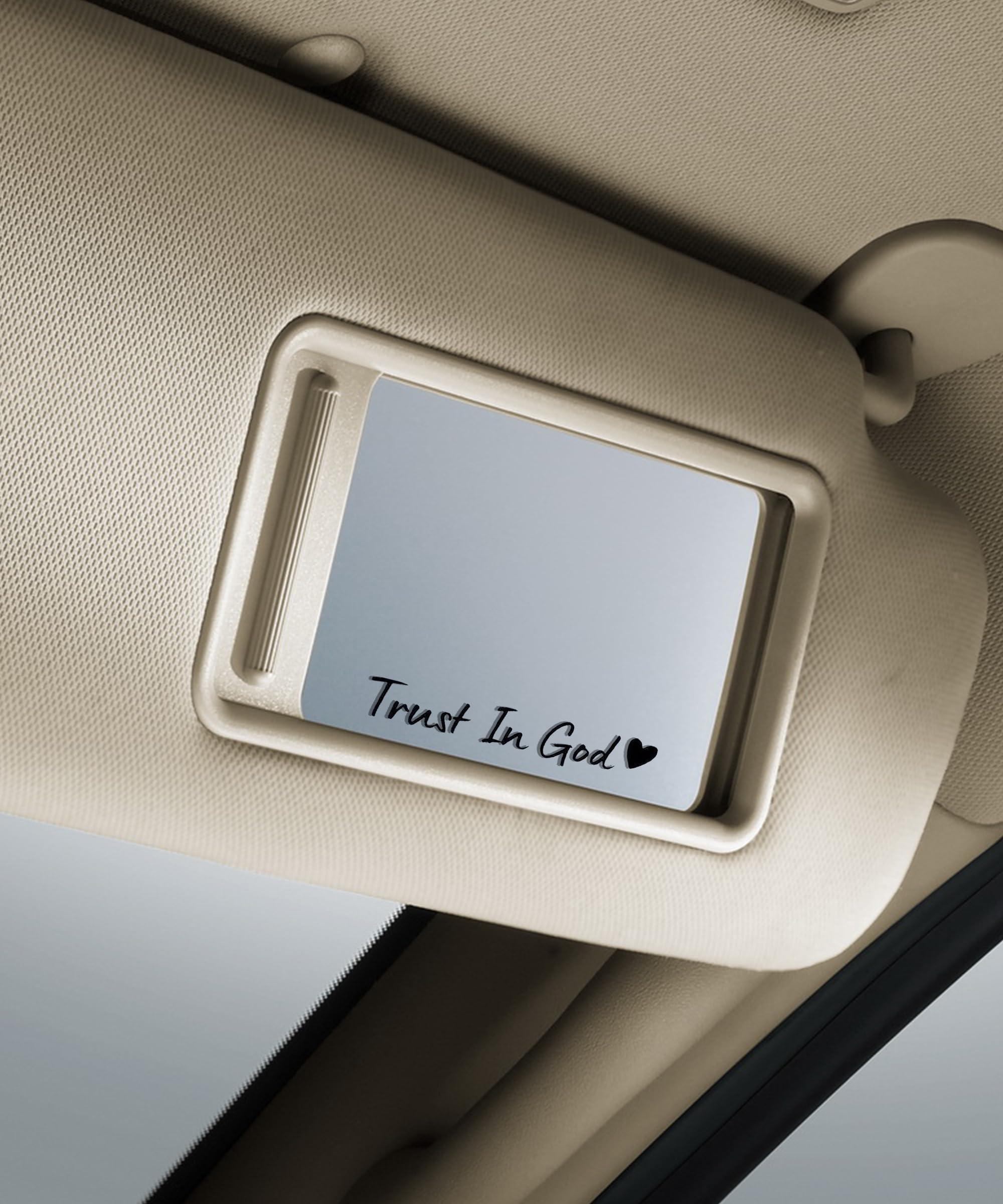 SCUARI 4PCS Car Stickers,Cars Decals,Car Accessories Trust in God Rearview Mirror Sticker,Auto Stickers and Decals,Auto Decals for Women,Trust in God Mirror Decoration,Fits Most Vehicles (Black) - Image 5