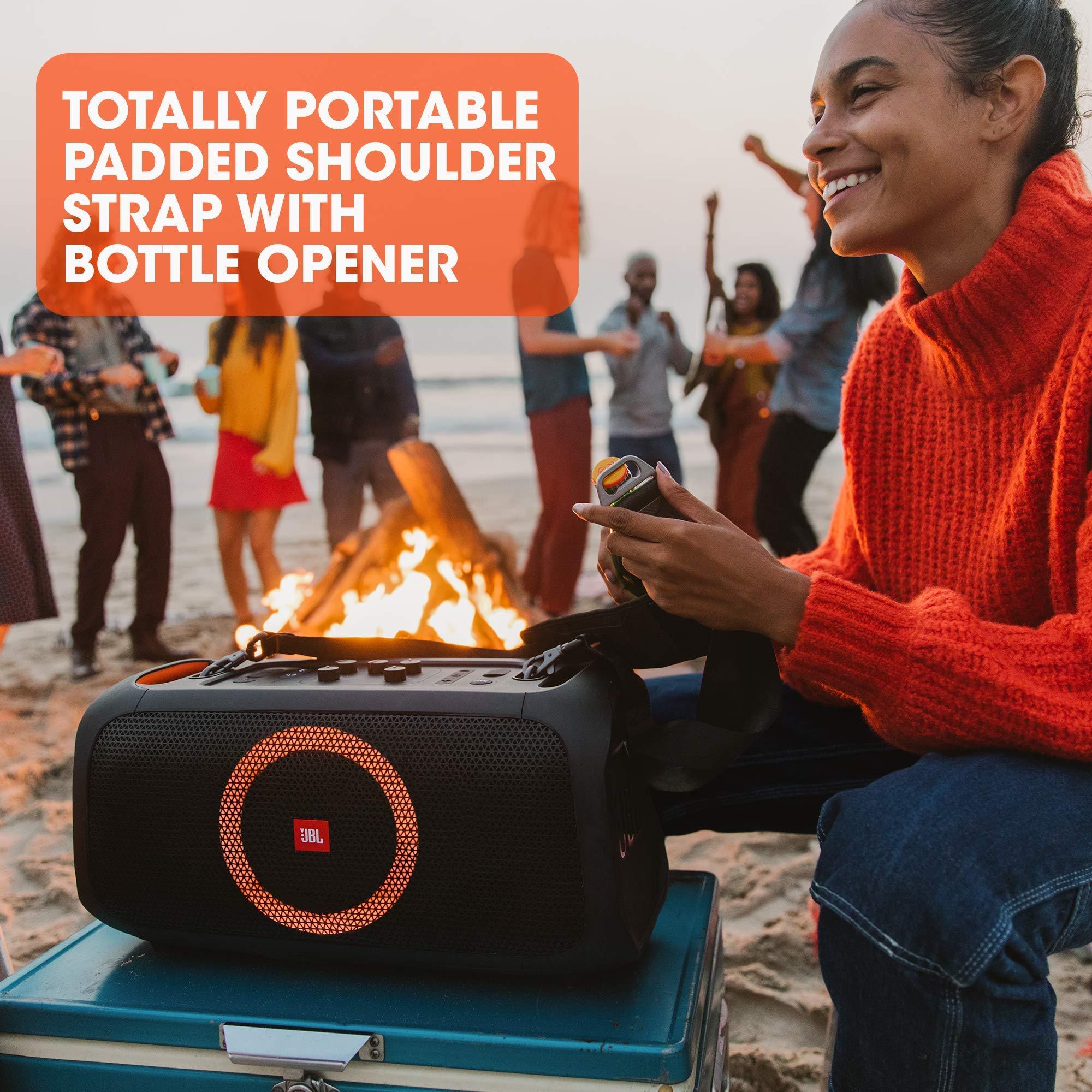 JBL PartyBox On-The-Go Portable Party Speaker with Built-in Lights Black (Renewed) - Image 7