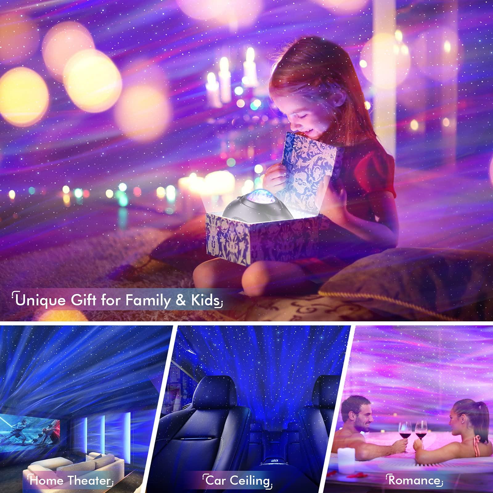 Rossetta Star Projector, Galaxy Projector for Bedroom, LED Night Light Aurora Projector with Bluetooth Speaker, White Noise, Timer and Remote, Room Decor, Gifts for Kids, Adults, Christmas, Birthday - Image 7