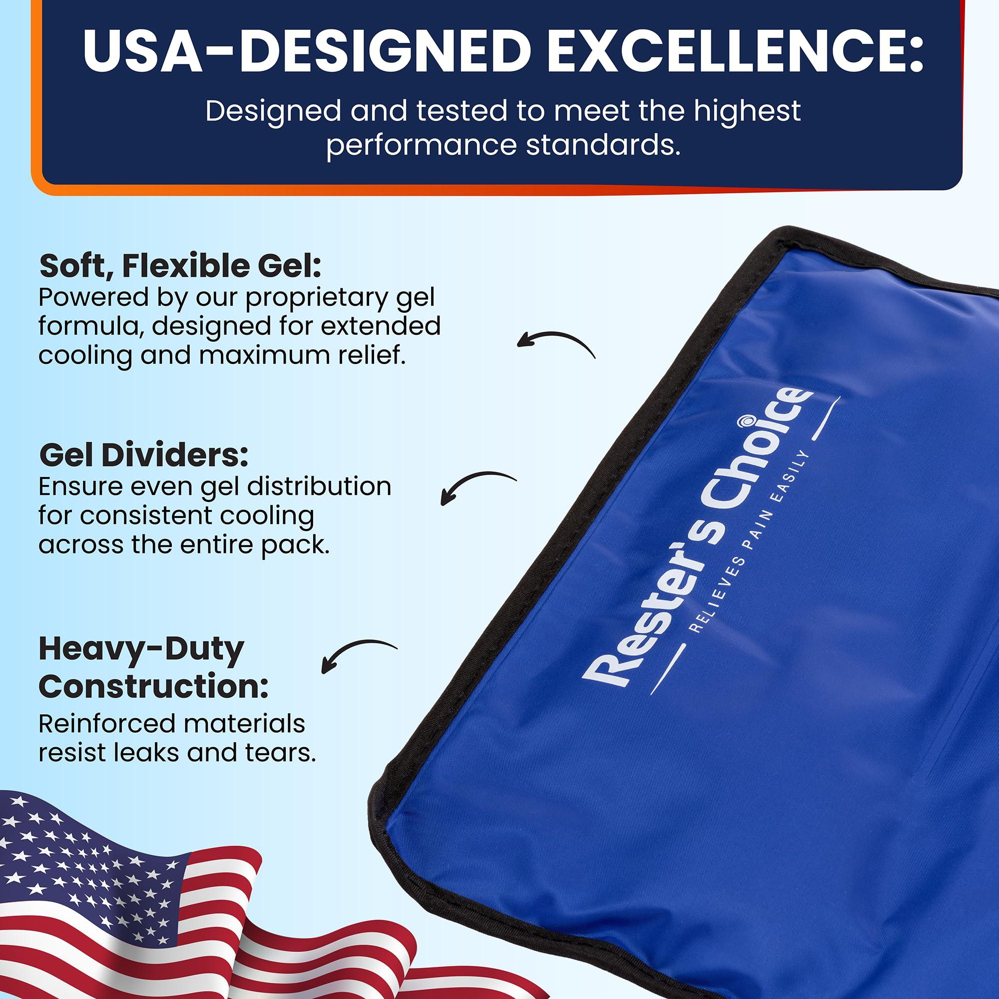 Gel Soft Flexible Ice Pack for Injuries Reusable - (Large: 11"x14.5") for Hip, Shoulder, Knee, Back - Comfy Cold Pack Compress for Swelling, Bruises, Surgery - Image 6
