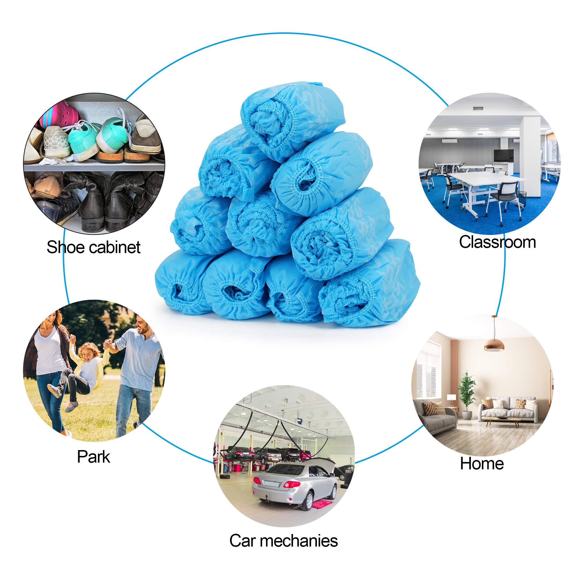 Disposable Shoe Cover - 100 Pack (50 Pairs), Non Woven Fabric Waterproof Non-slip Boot Cover for Indoor Outdoor - Image 4