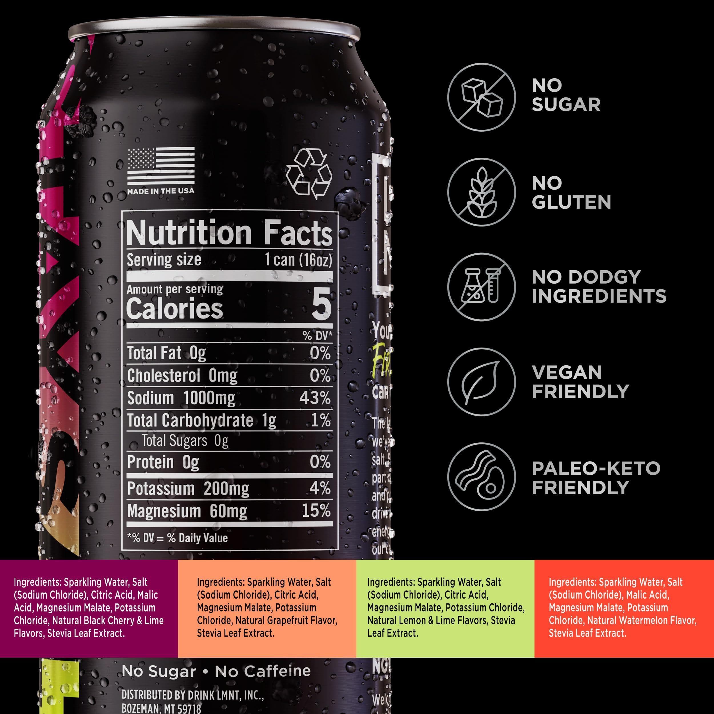 LMNT Sparkling Electrolyte Drink - Variety Pack | 12-Count - Image 2