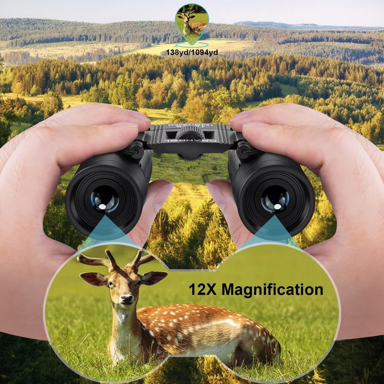 DRANBOL 12X25 Mini Pocket Binoculars for Adults Kids, Small Compact Binoculars for Bird Watching, Opera Concert - Image 4