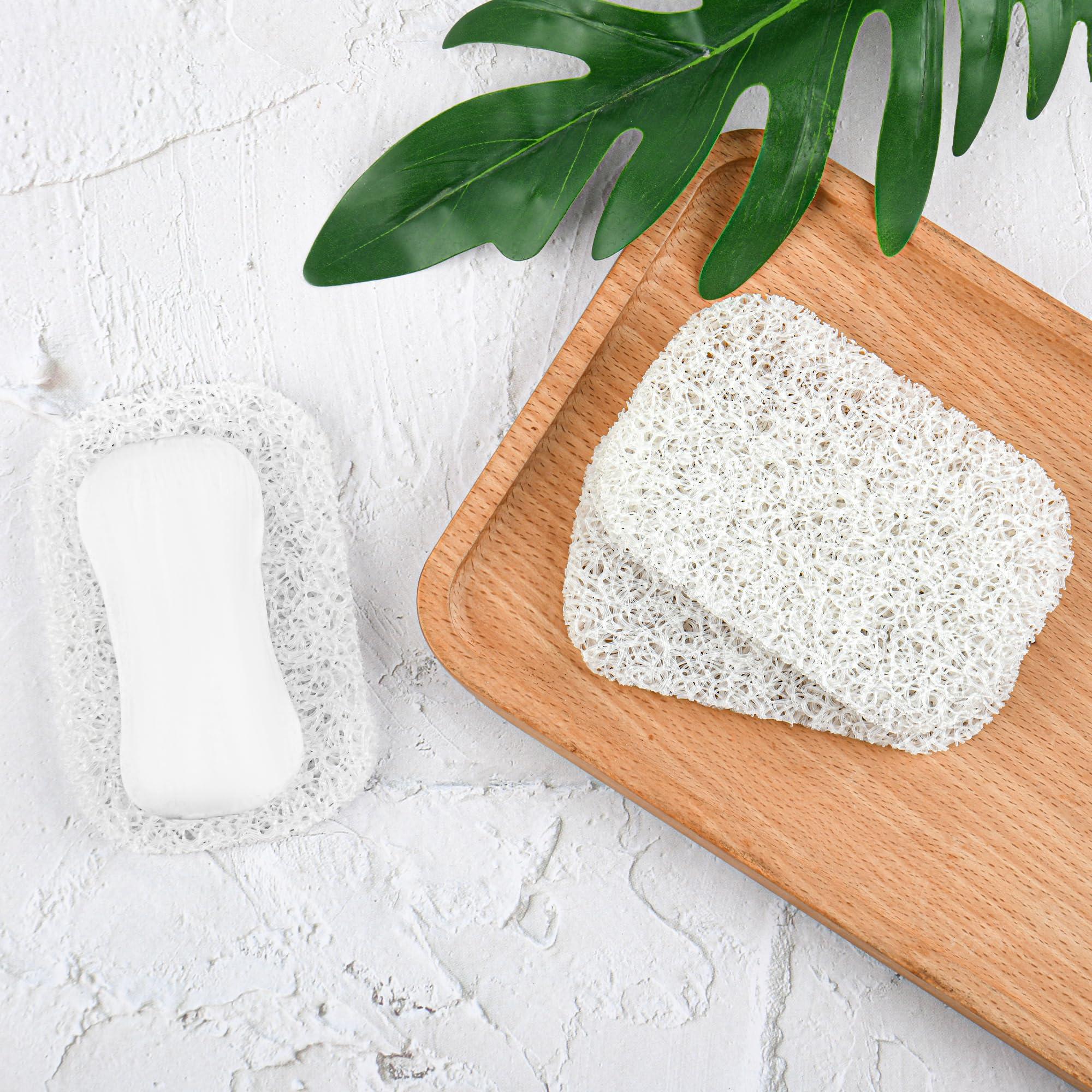 4PCS White Clear Soap Holder Pad,BPA-Free Soap Lifting Pad for Bar Soap,Easy to Clean Soap Savers Pads Suitable for Shower Kitchen Bathroom Bathroom Travel Hotel Cleaning Product - Image 2