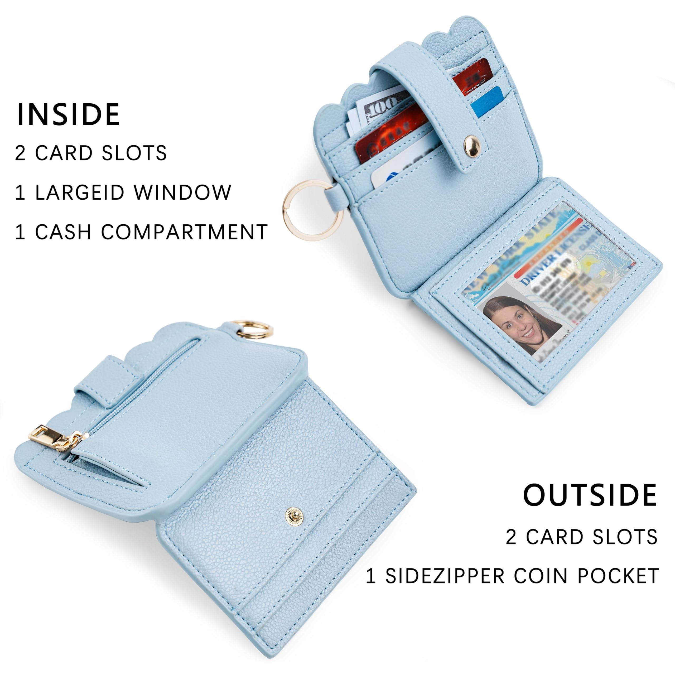 Lostars Wallet Keychain Wristlet for Women RFID Card Holder Keychain Key Chain Wallet Key Ring with Wrist Wallet for Women - Image 3
