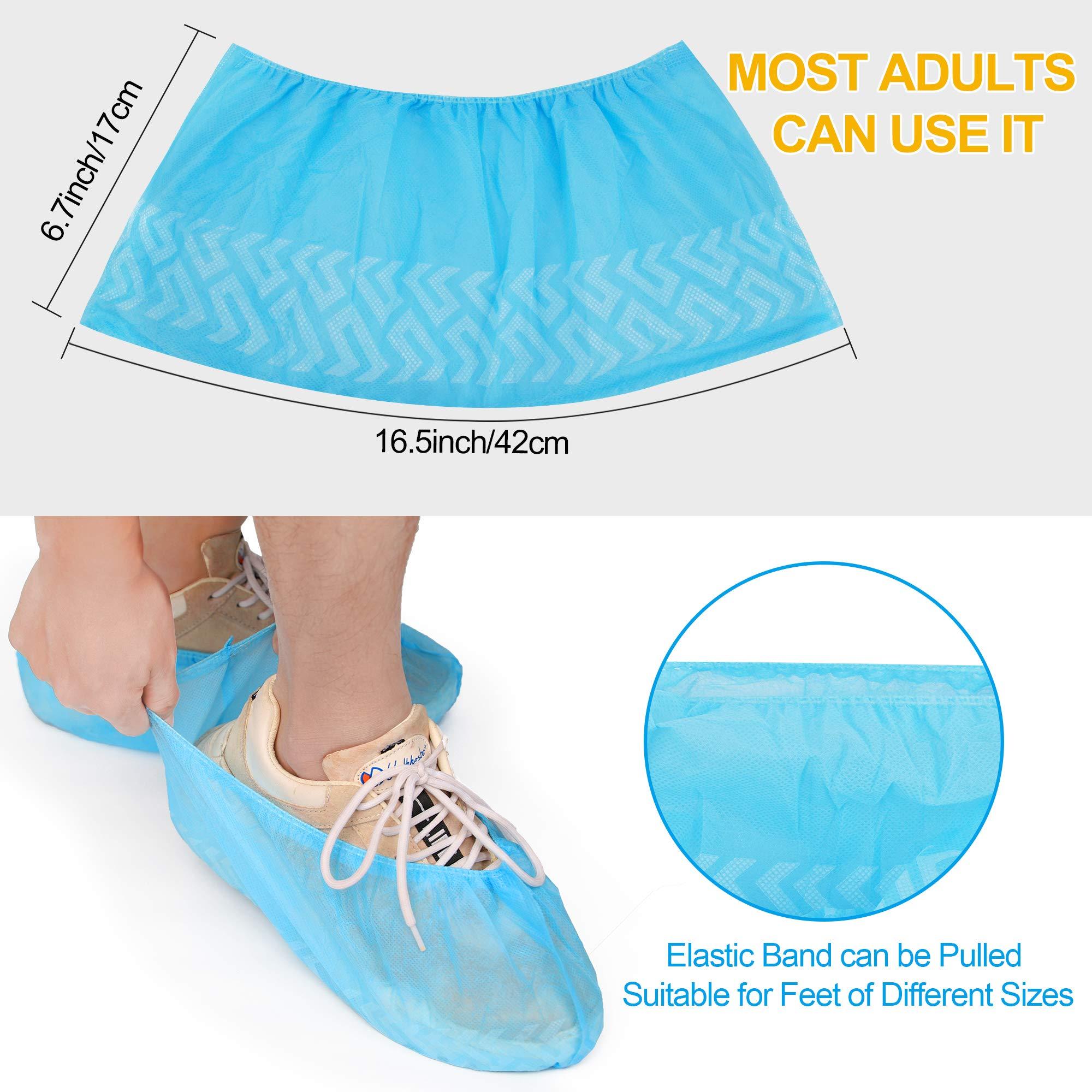 Disposable Shoe Cover - 100 Pack (50 Pairs), Non Woven Fabric Waterproof Non-slip Boot Cover for Indoor Outdoor - Image 3