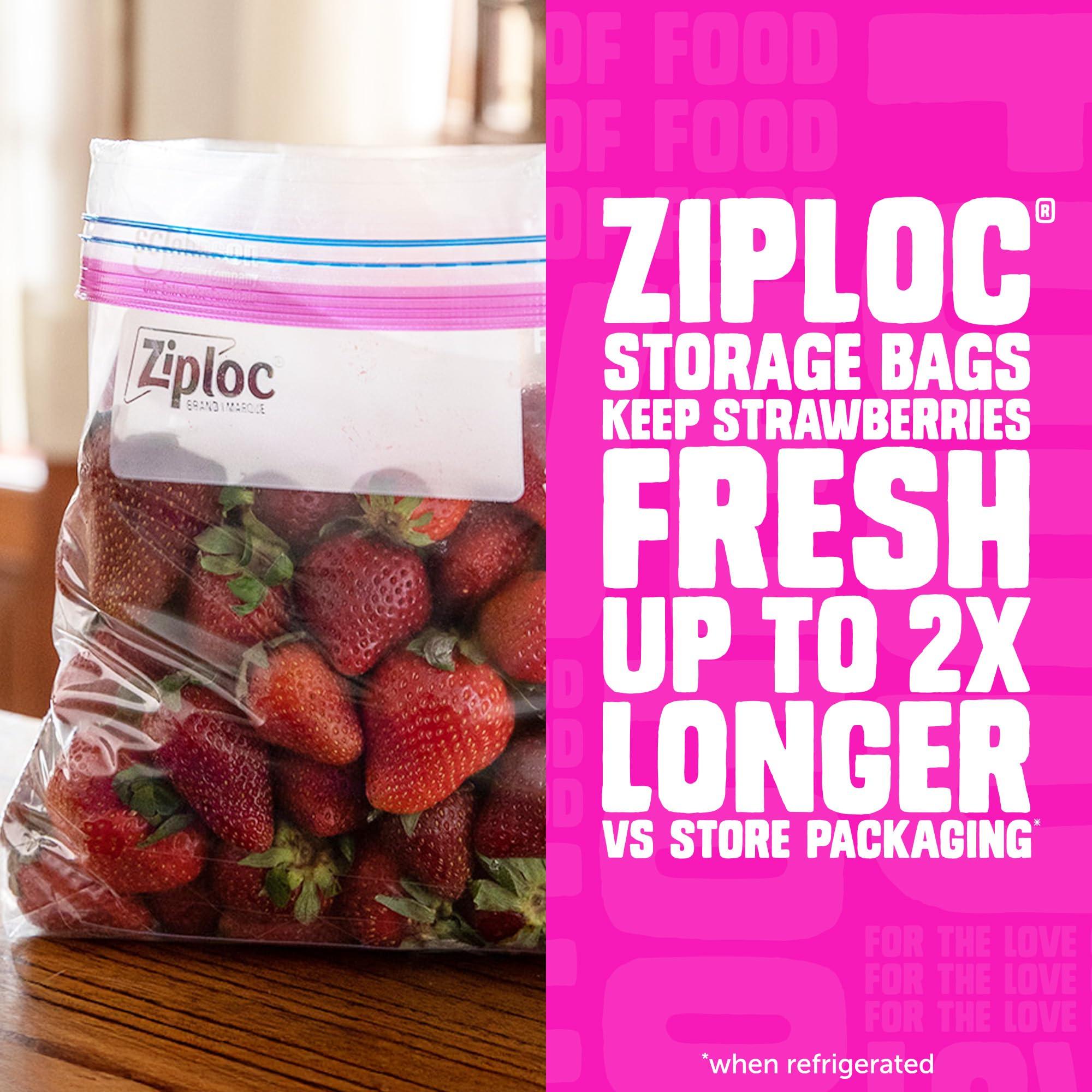 Ziploc Gallon Food Storage Bags, Stay Open Design with Stand-Up Bottom, Easy to Fill, 42 Count - Image 4