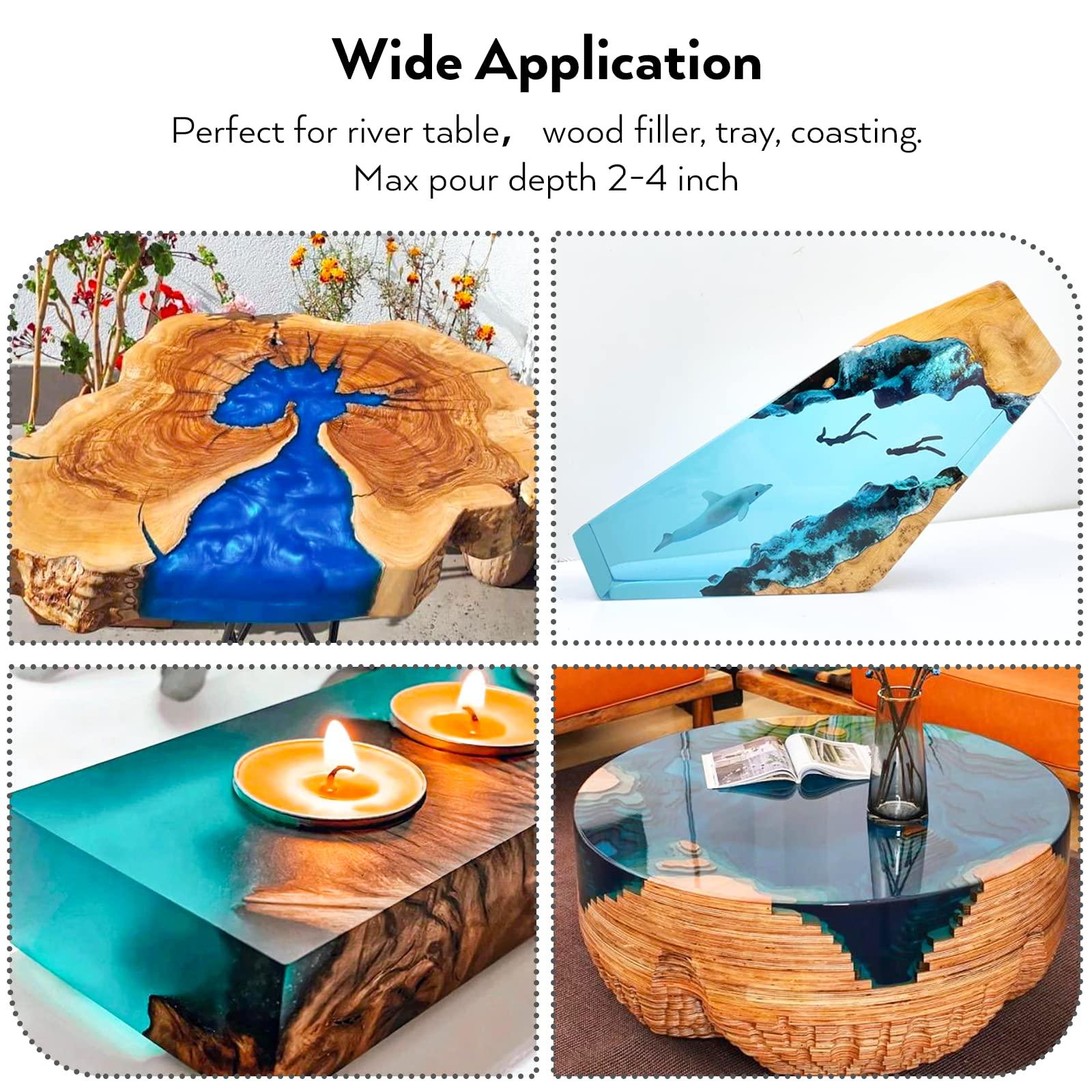 Nicpro 1.5 Gallon Deep Pour Epoxy Resin Kit, 2 to 4 Inch Depth High Gloss & Clear, Bubble Free Epoxy Resin for Craft River Table,Wood Filler, Bar Top, Coating Casting, Self Level 2:1 - Image 7