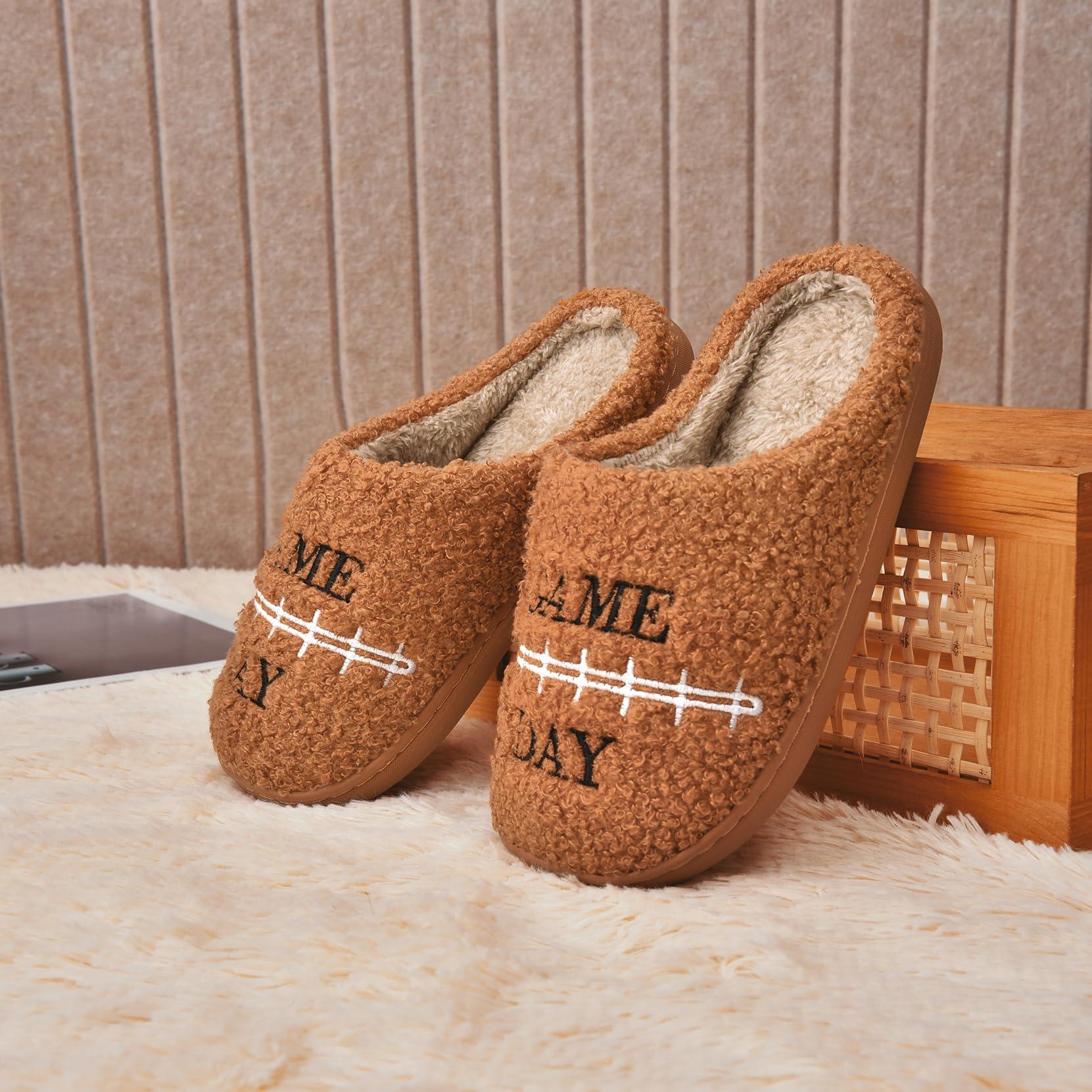 INMINPIN Kids Girls Boys Ball Sports Slippers Soft Curly House Shoes Memory Foam Non-Slip Indoor Outdoor Slippers for Sports Fan - Image 7