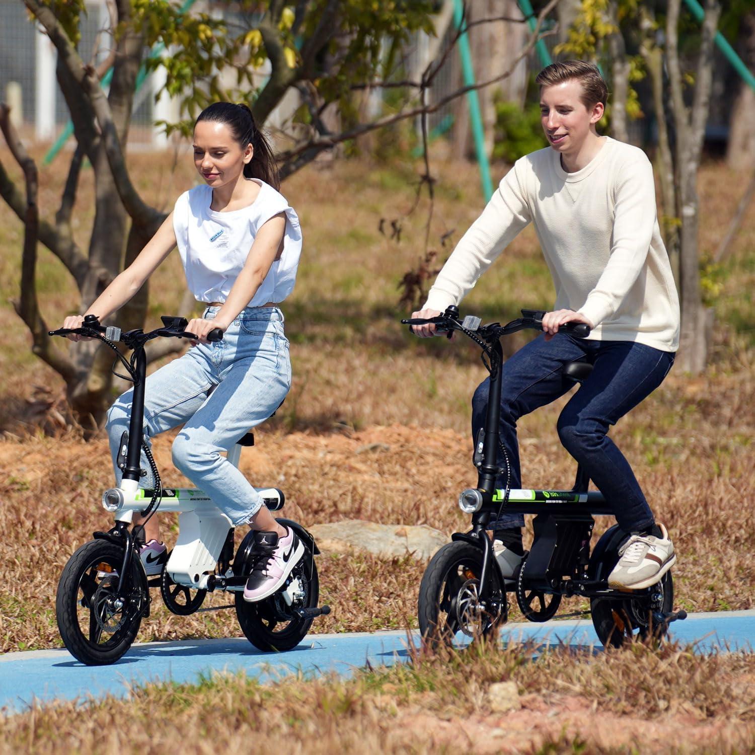 isinwheel Electric Bike for Adults with Basket, 500W Motor, 20 mph Folding Ebike, 14"/16" Adult Electric Bicycles with Smart Uphill, 280.8Wh/374.4Wh Battery, Mini E Bikes for Adults and Teens - Image 8