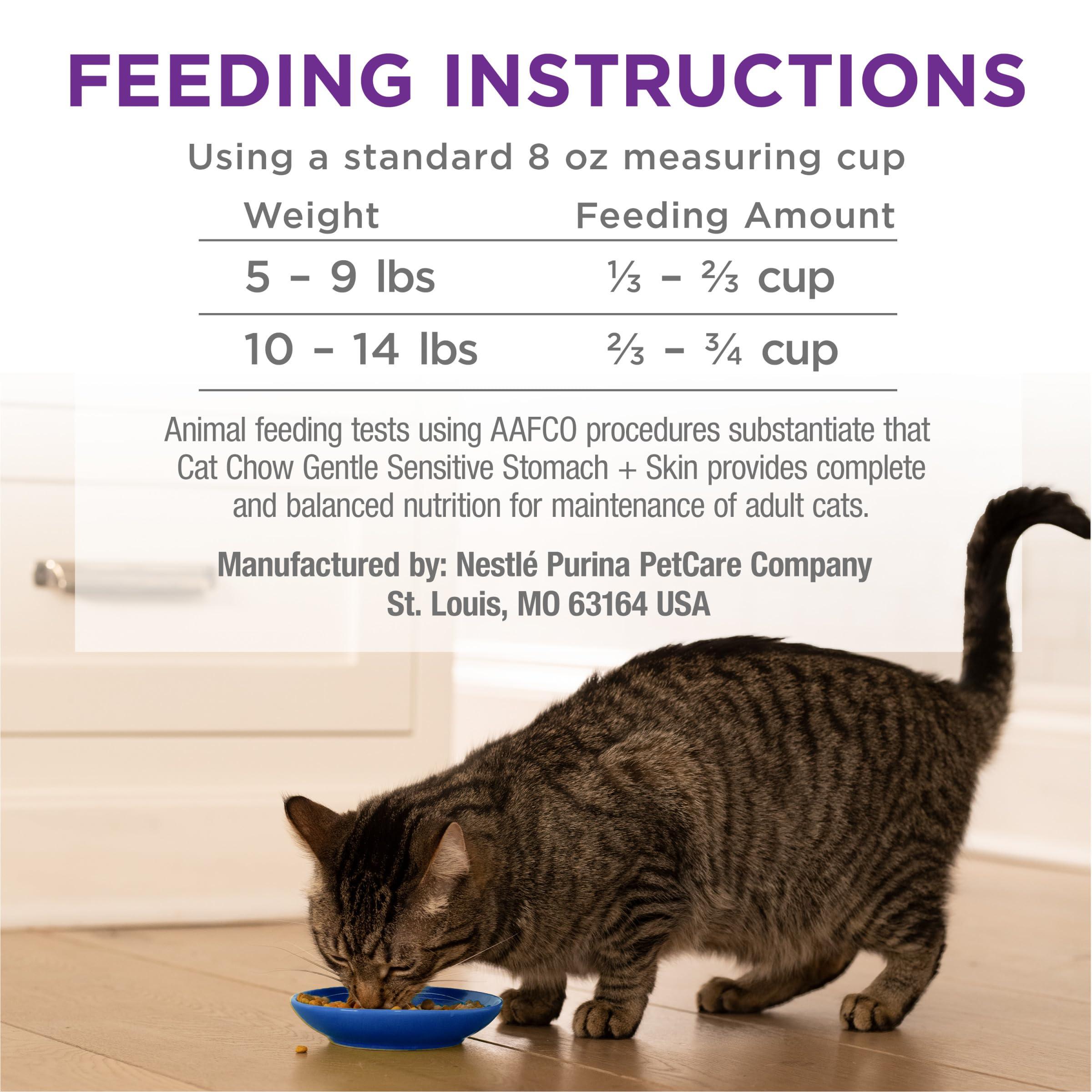 Purina Cat Chow Gentle Dry Cat Food, Sensitive Stomach + Skin - 13 lb. Bag - Image 9