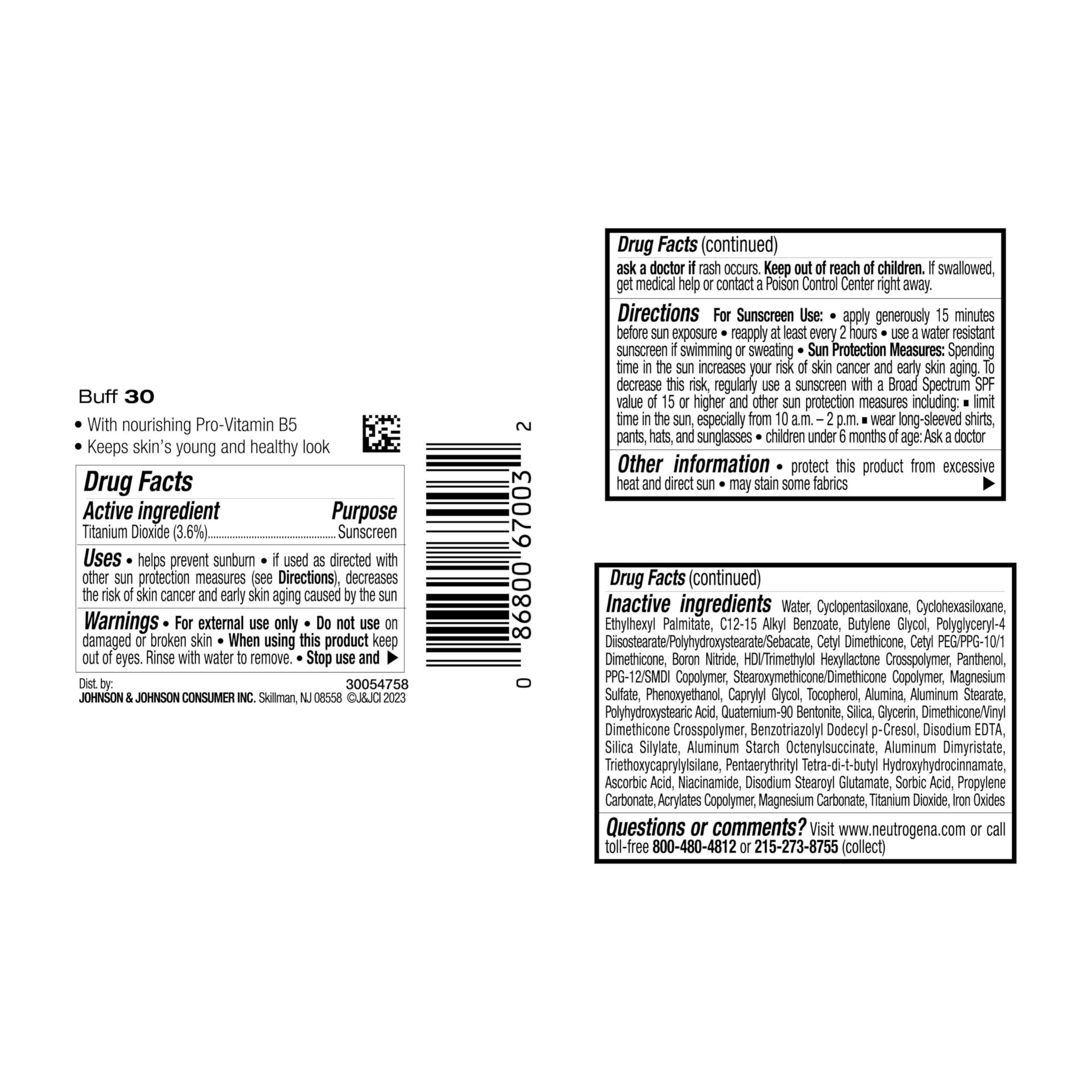 Neutrogena Healthy Skin Liquid Makeup Foundation with Broad Spectrum SPF 20 Sunscreen, Medium Coverage Foundation with Nourishing Pro-Vitamin B5, Buff 30, 1 fl. oz - Image 8