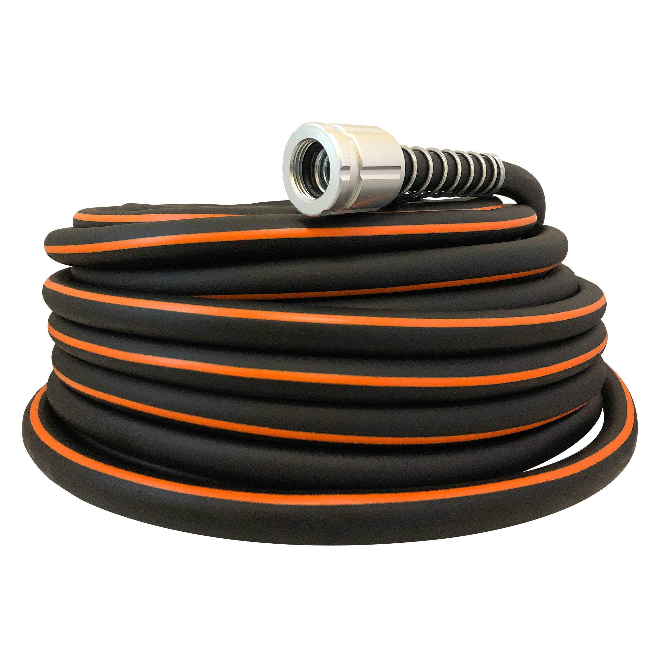 Flexon Flextreme Pro 5/8" x 100ft Performance Rubber Garden Hose – Heavy-Duty, Kink-Resistant, All-Weather Flexibility, Industrial-Grade Couplings, Durable Outdoor Watering Hose for Lawn & Garden - Image 2