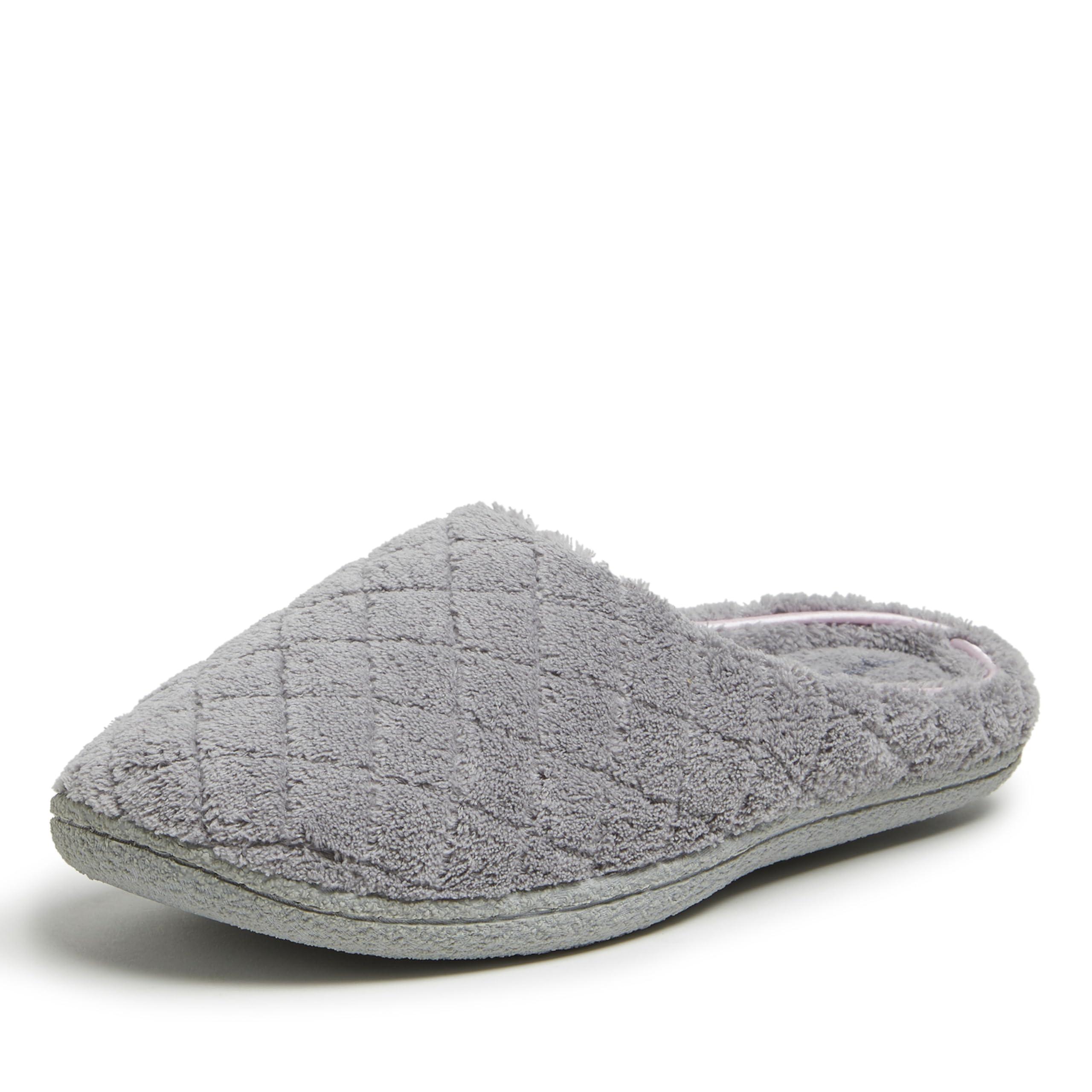 Dearfoams Women's Leslie Quilted Terry Clog with Wide Widths Slipper