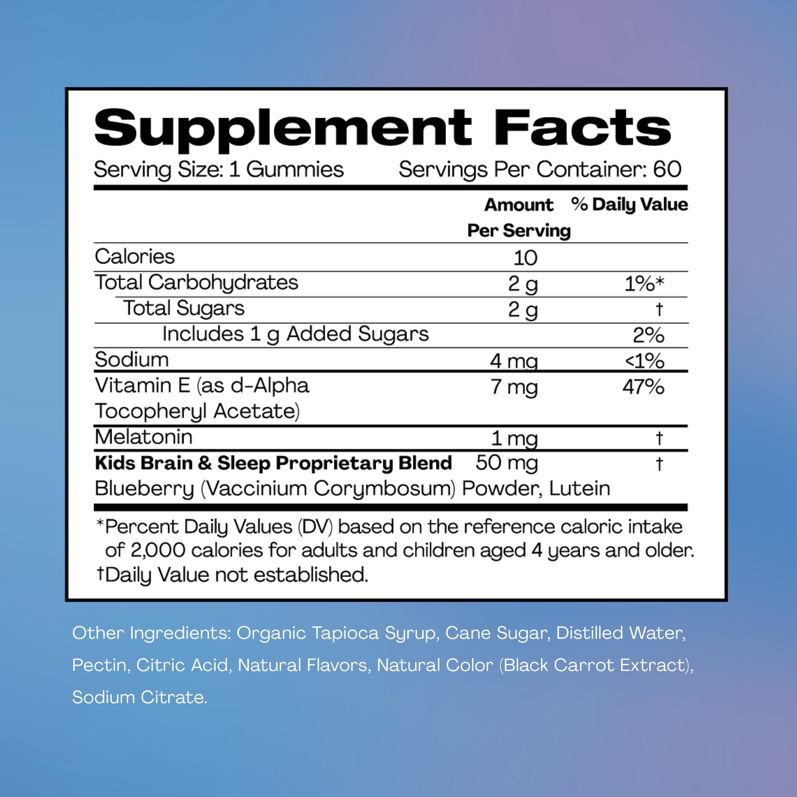 Hello Bello Kids’ Sleep Smart Vegan Gummies with 1mg Melatonin - Very Berry - 60ct - Image 7