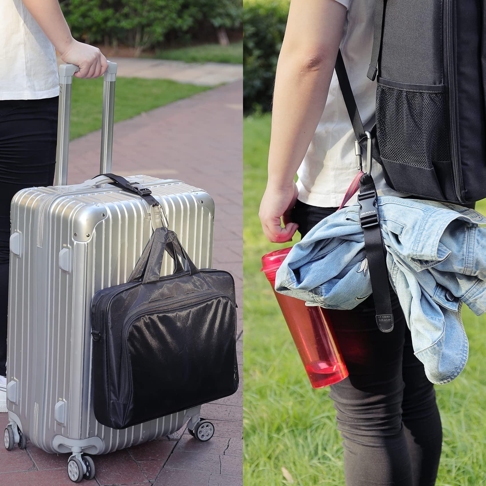 Vividwise Luggage Straps, Add a Bag Luggage Strap Jacket Gripper, Luggage Straps Carry-on Baggage Suitcase Straps Belts Travel Accessories (Black, Hook x 1) - Image 5