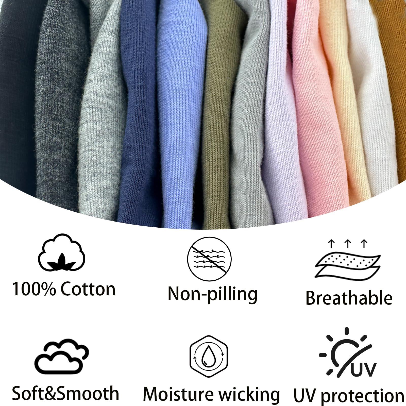 vidsel 100% Cotton Skull Caps for Men Women Breathable Night Cap Sleep Hats Soft Lightweight Running Beanie Helmet Liner - Image 5